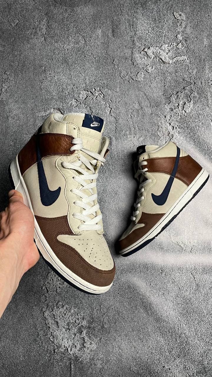 Nike × Vintage Nike Dunk High Premium Brown Used Rare Authentic Size US 10 / EU 43 - 2 Thumbnail