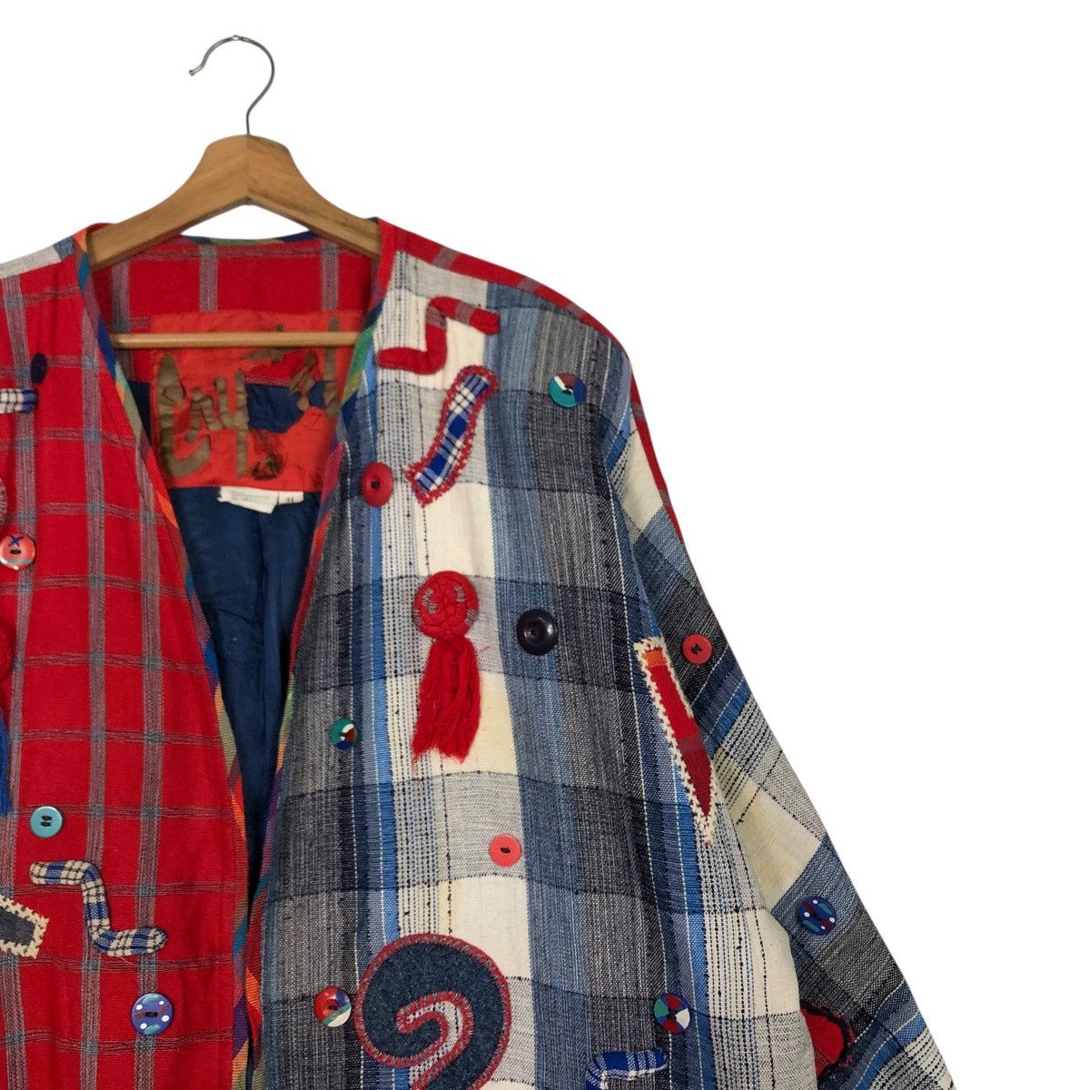 Japanese Brand 🔥VINTAGE HANDMADE DESIGN JACKET PATCHWORK ISSEY MIYAKE Size US M / EU 48-50 / 2 - 8 Thumbnail