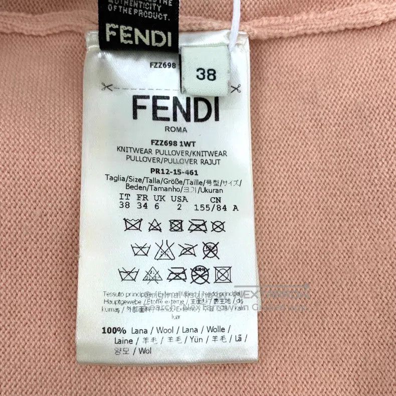 Fendi Fendi Nude pink feathered monster eye wool crewneck long-s Size XS / US 0-2 / IT 36-38 - 6 Thumbnail