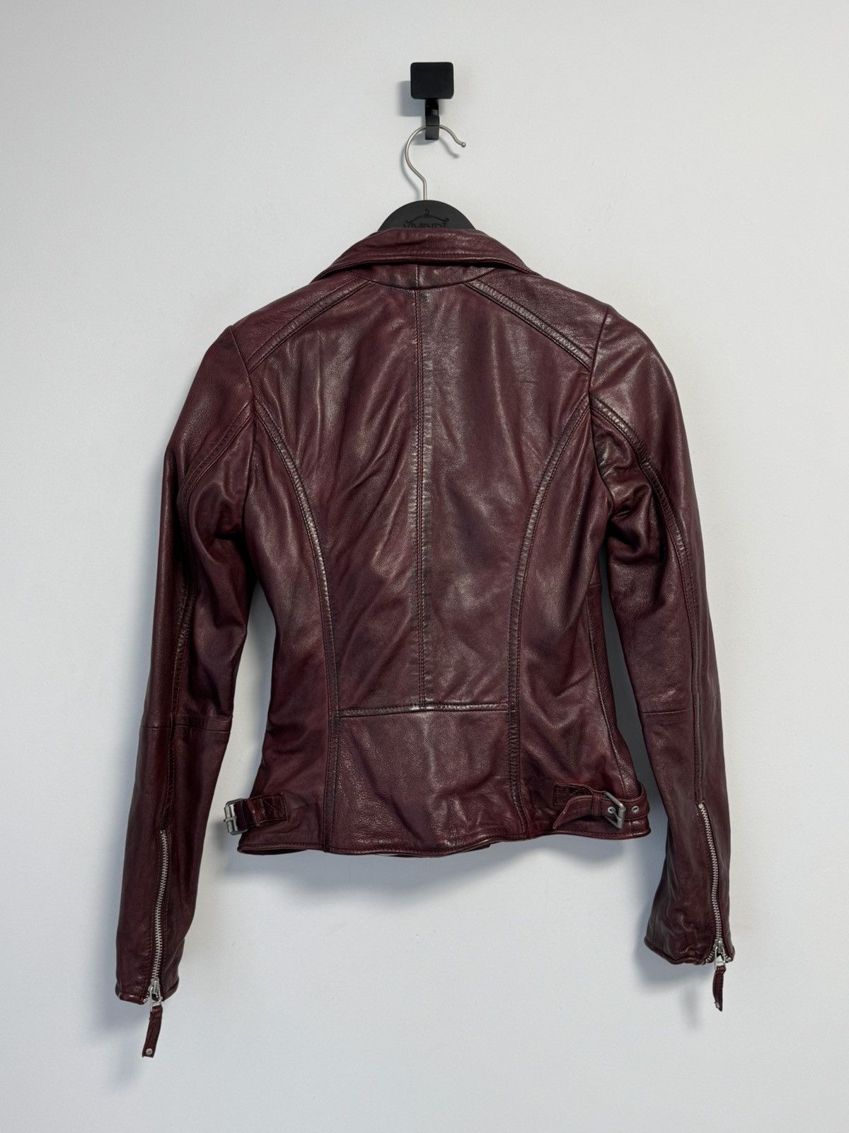 Japanese Brand × Vintage Freaky Nation Leather Biker Jacket Red Leather Women’s Size XS / US 0-2 / IT 36-38 - 17 Thumbnail