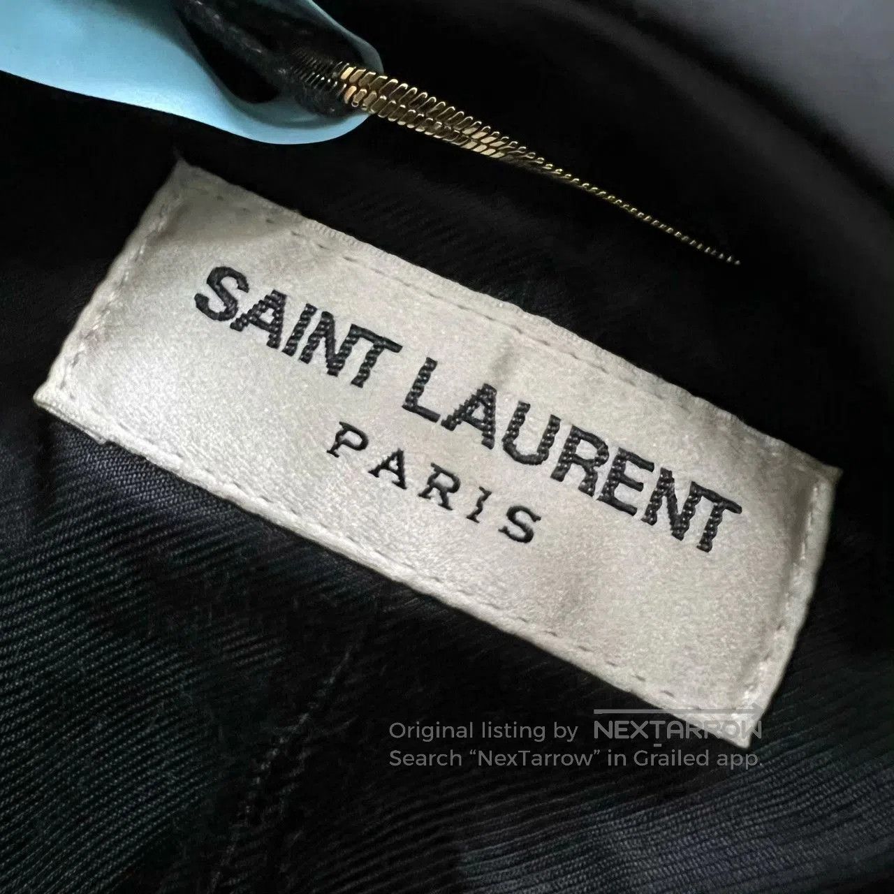 Saint Laurent Paris Saint Laurent Black Leather Patch Baseball Jacket. Size US M / EU 48-50 / 2 - 5 Thumbnail