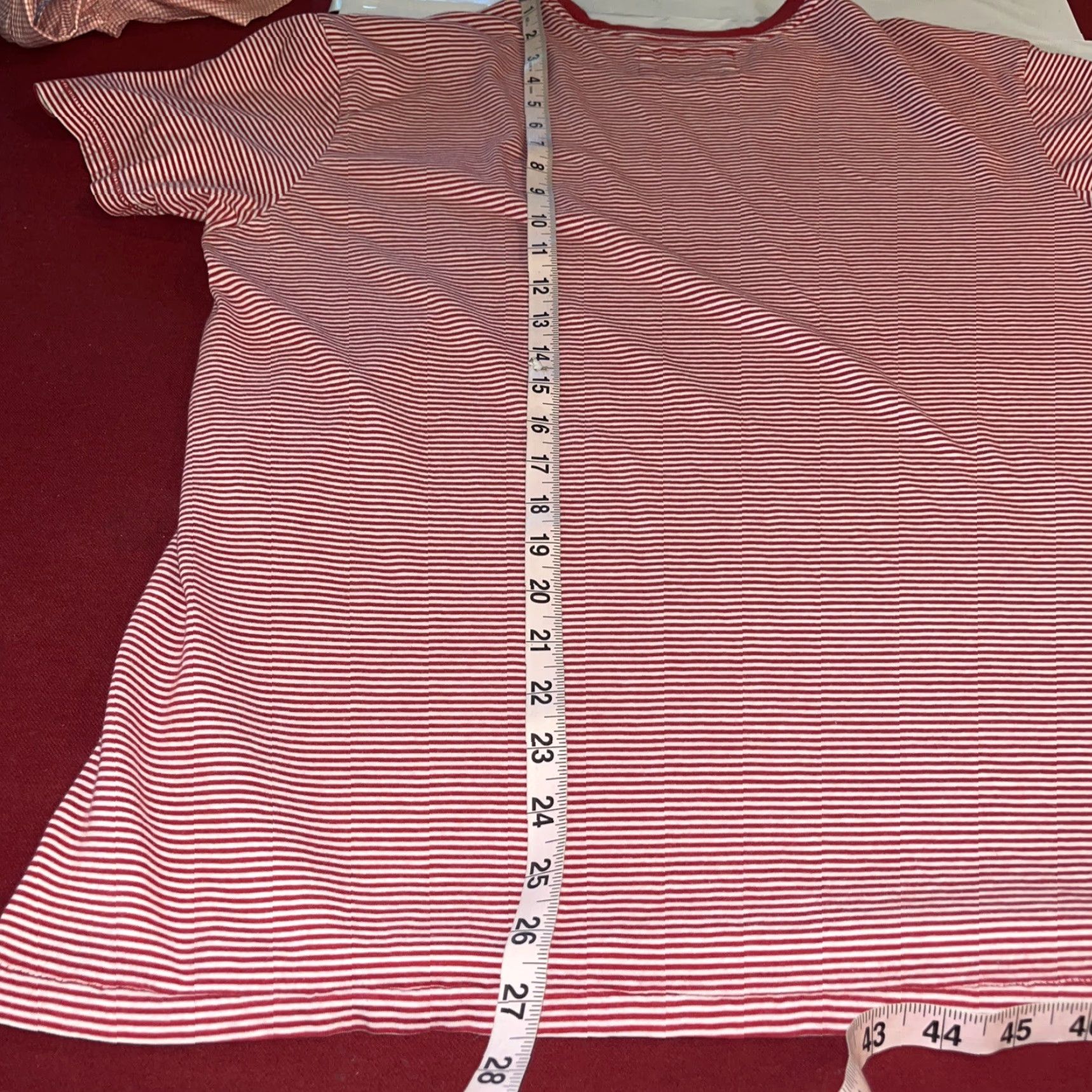 Guess VINTAGE Guess RED Striped T Shirt Mens XL Embroidered Spellout Pocket Y2K Preppy Size US XL / EU 56 / 4 - 7 Thumbnail