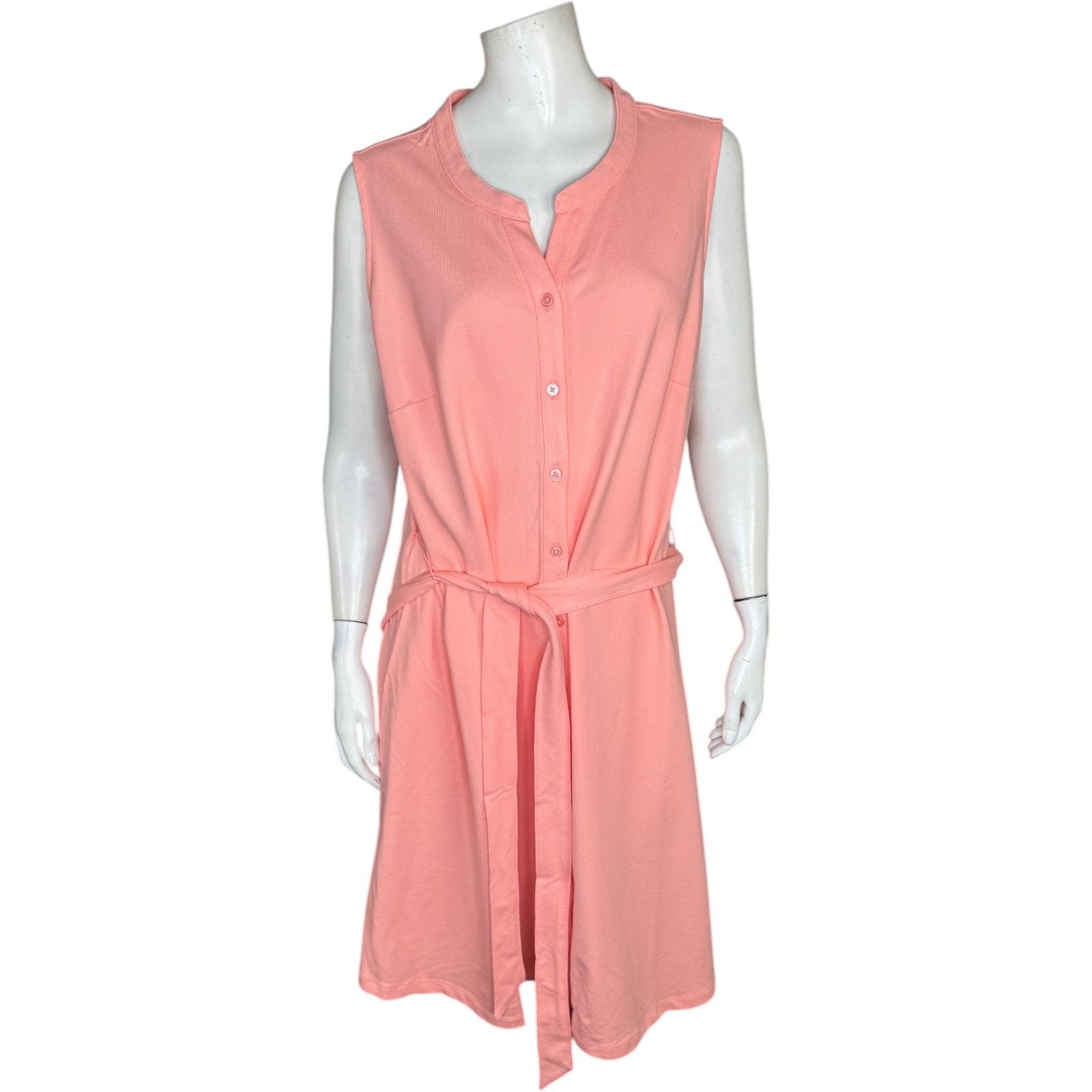 Isaac Mizrahi Isaac Mizrahi Live Paradise Peach Sleeveless Dress 1X Size XL / US 12-14 / IT 48-50 - 1 Thumbnail