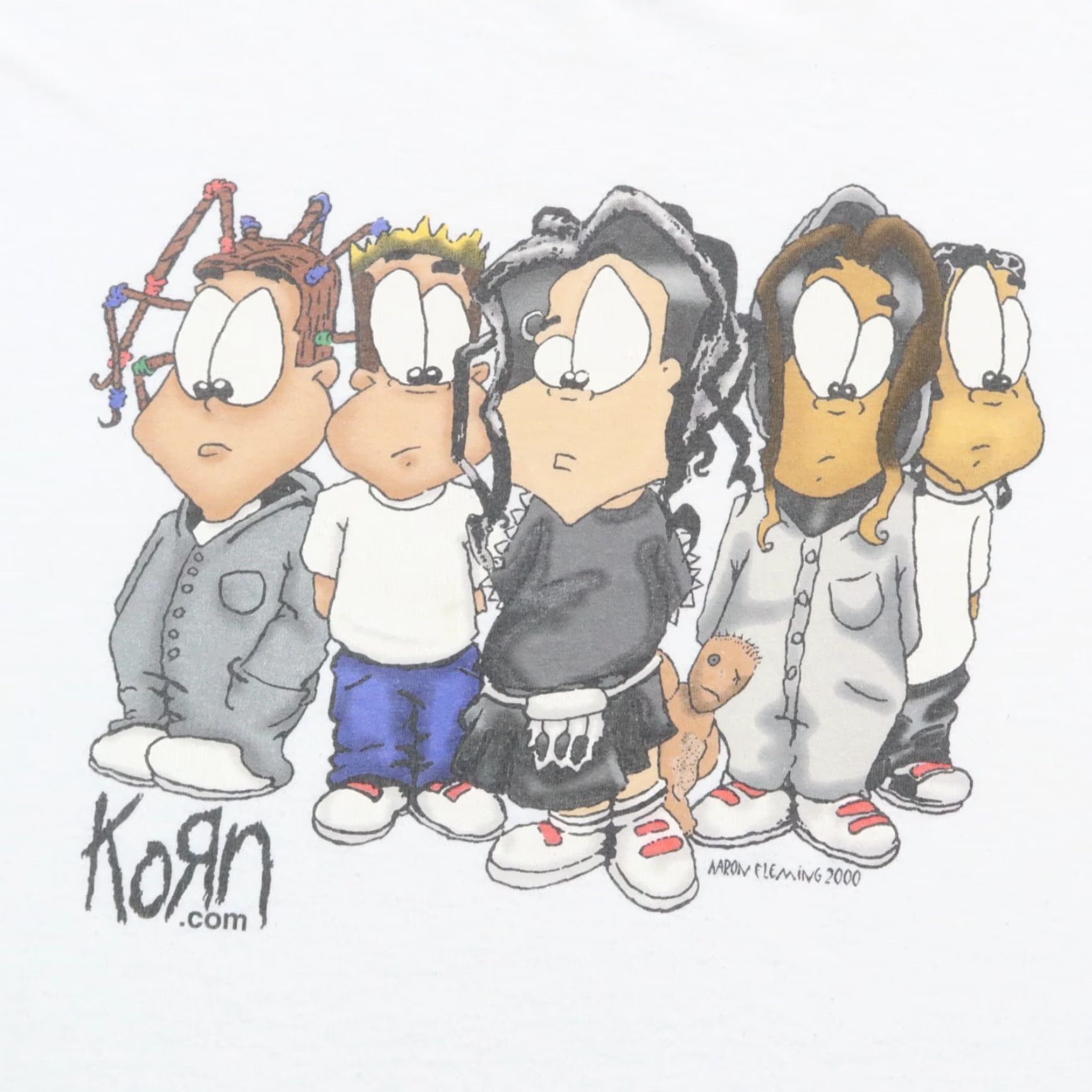 Vintage VINTAGE 2000 Korn Aaron Fleming Shirt XL White Mens T-Shirt Rock Tour Korn Kid Rock Vtg Size US XL / EU 56 / 4 - 6 Thumbnail