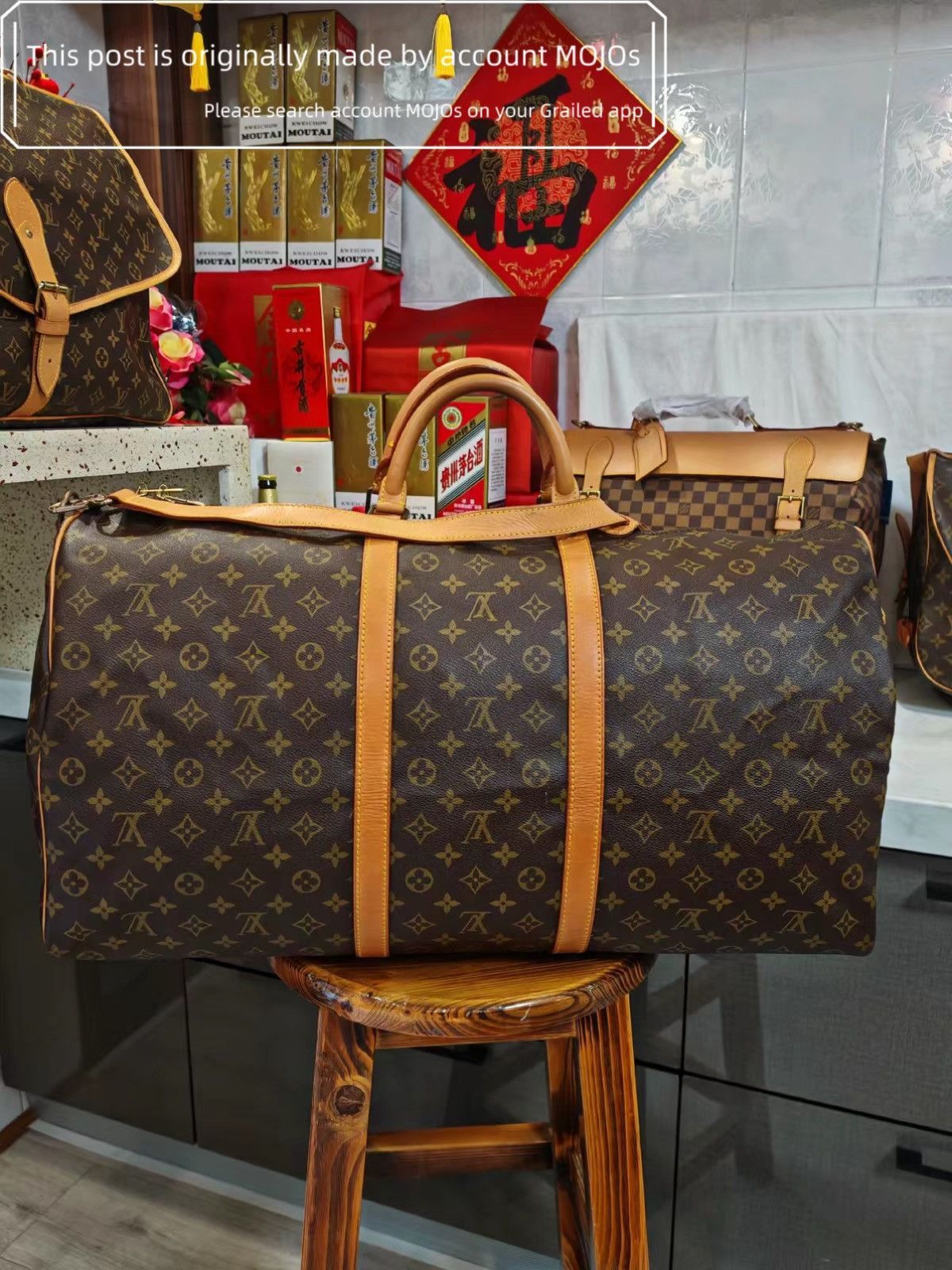 Louis Vuitton Louis Vuitton Keepall 60 Monogram Duffle Bag mojos3371 Size ONE SIZE - 2 Thumbnail