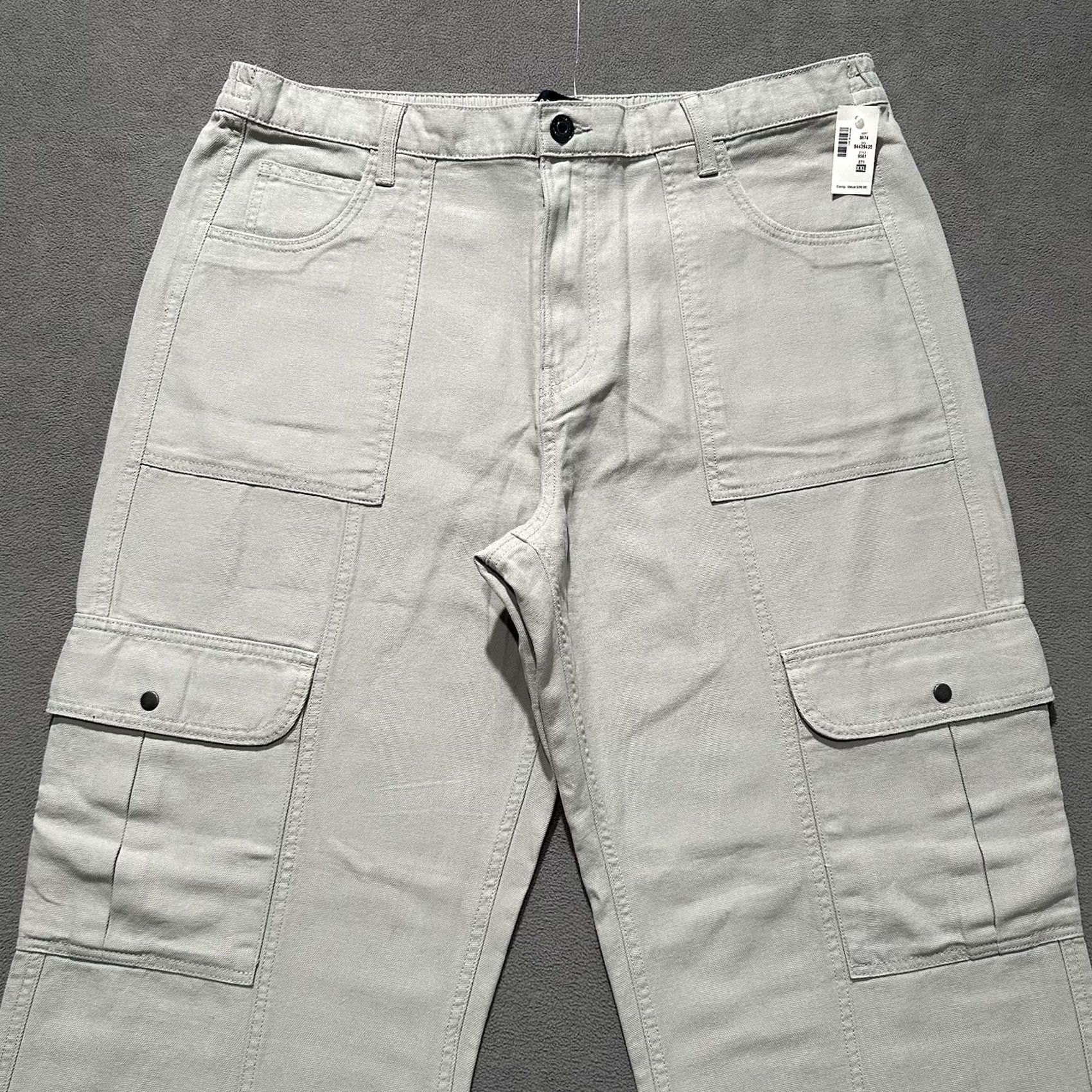 Aeropostale Aeropostale Pants Womens 2XL Beige Mid Rise Utility Cargo Pocket Wide Leg Size 28" / US 6 / IT 42 - 3 Thumbnail