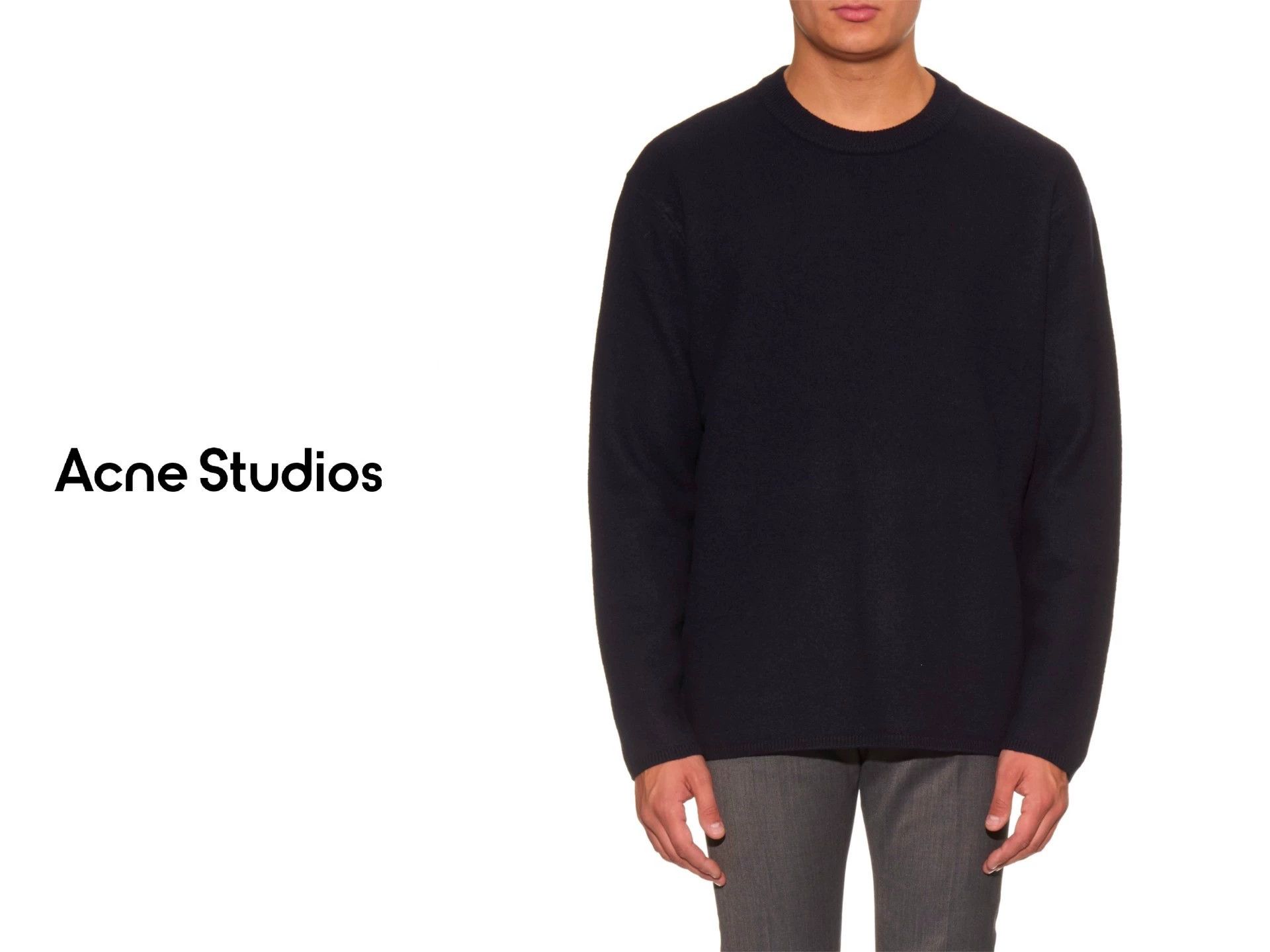 Acne Studios Acne Studios black wool long-sleeved knitwear -DMC Size US M / EU 48-50 / 2 - 1 Thumbnail