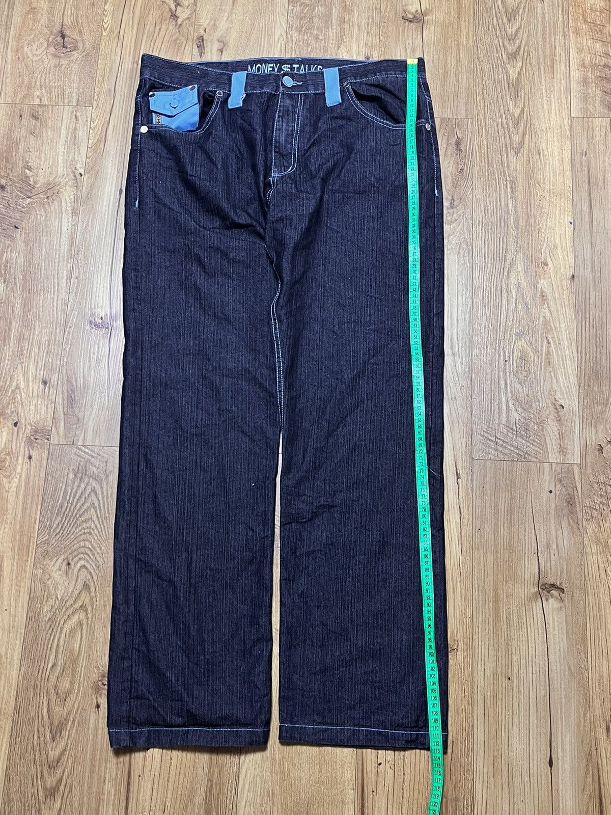 JNCO × Shorty's Skateboards Money Talks JNCO Baggy Denim Pants Size US 36 / EU 52 - 3 Thumbnail