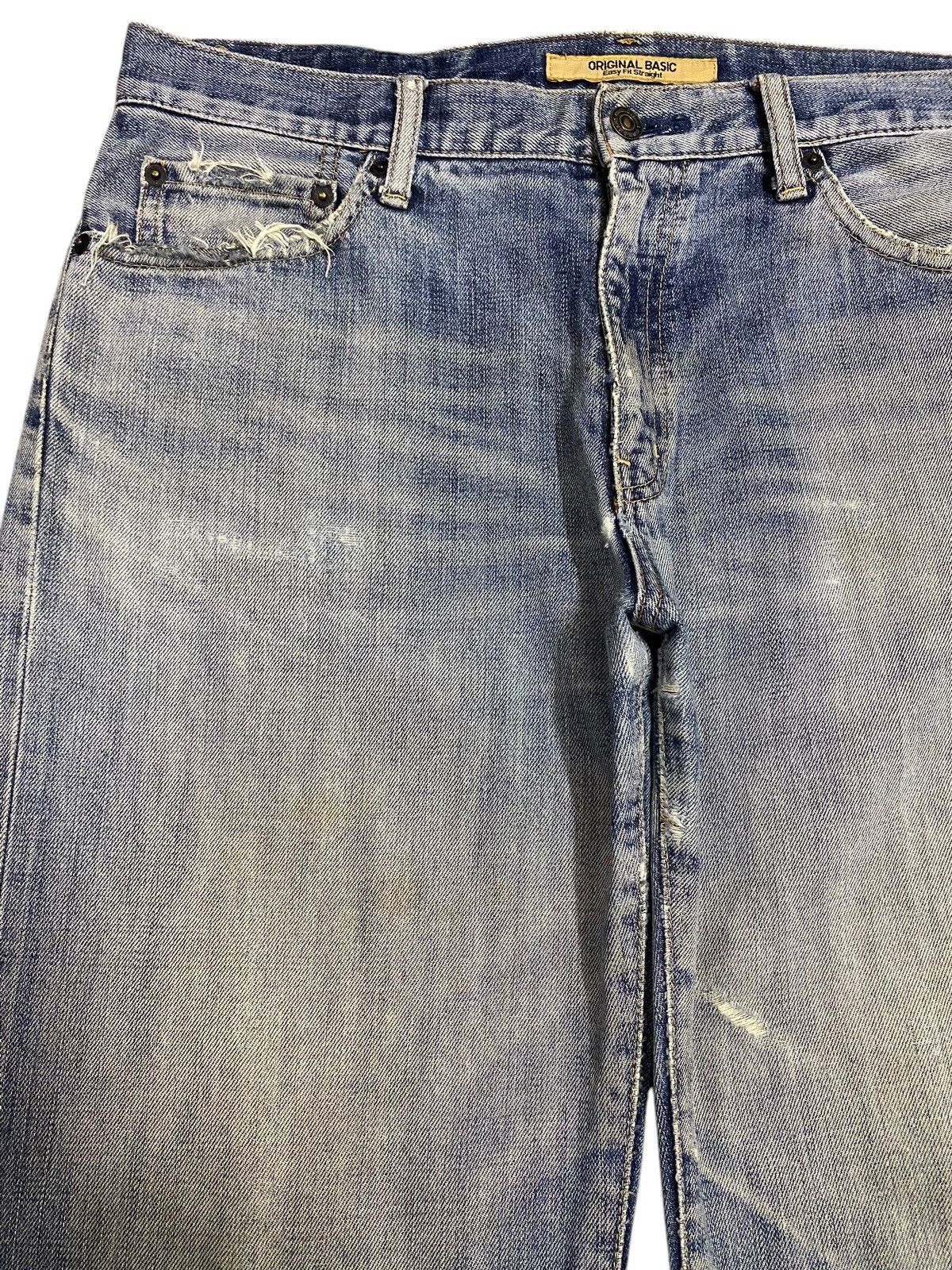 Japanese Brand Vtg Japanese Brand Uniqlo Faded Wash Distressed Loose Jeans Size US 36 / EU 52 - 7 Thumbnail