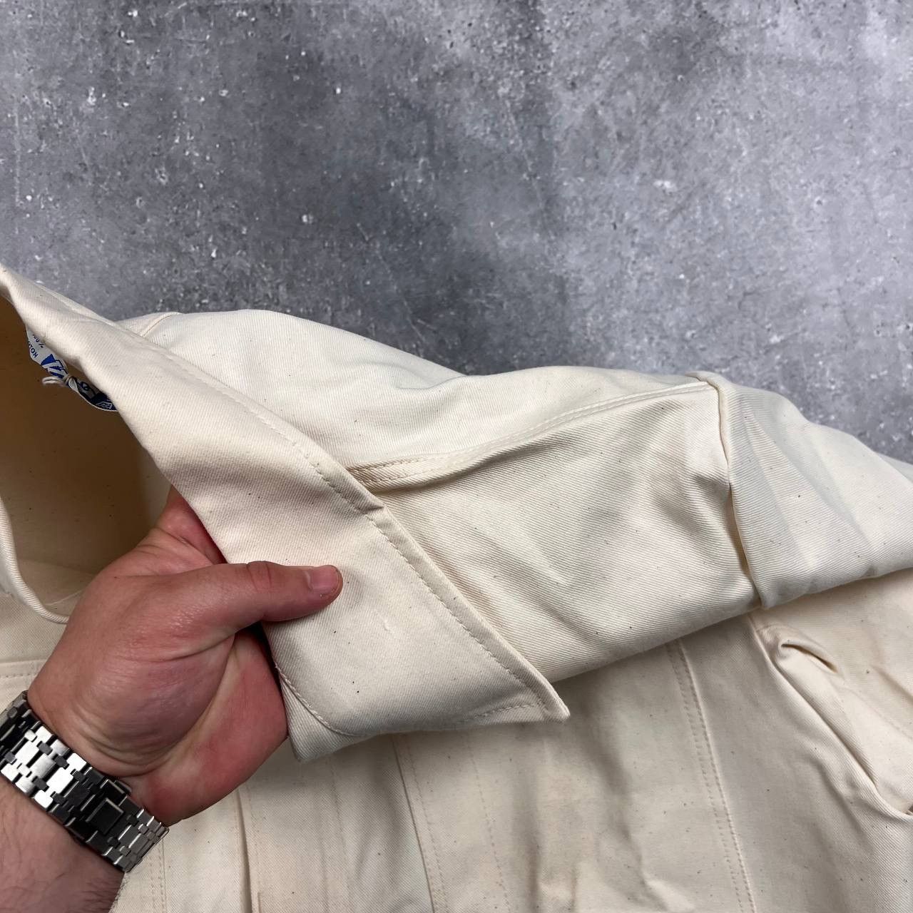 Le Laboureur Vintage 70s 80s Work 4-Pocket Chore Jacket Beige Size 50 Size US M / EU 48-50 / 2 - 6 Thumbnail