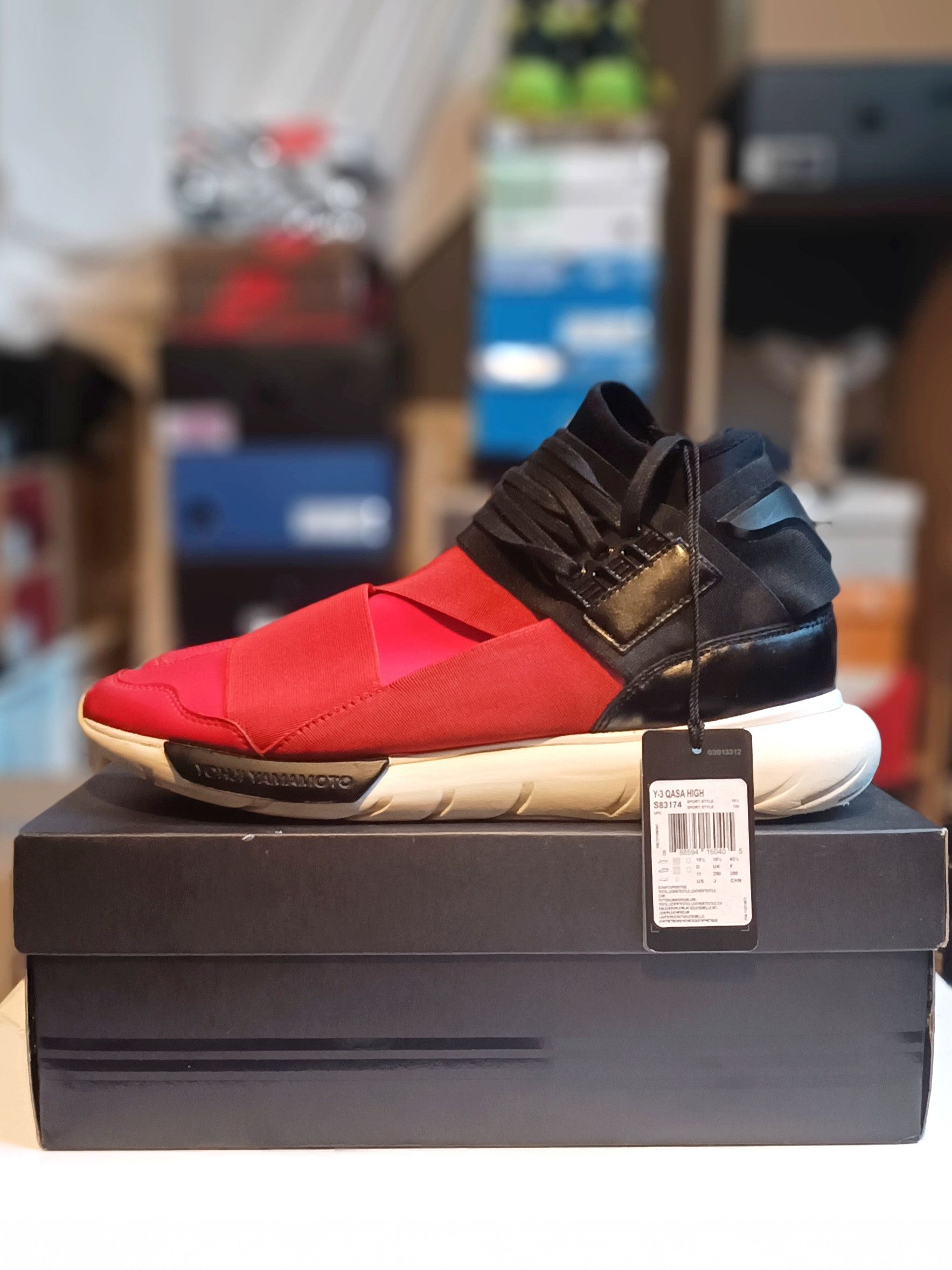 Adidas adidas Y-3 Qasa High Red Black Size US 11 / EU 44 - 18 Thumbnail
