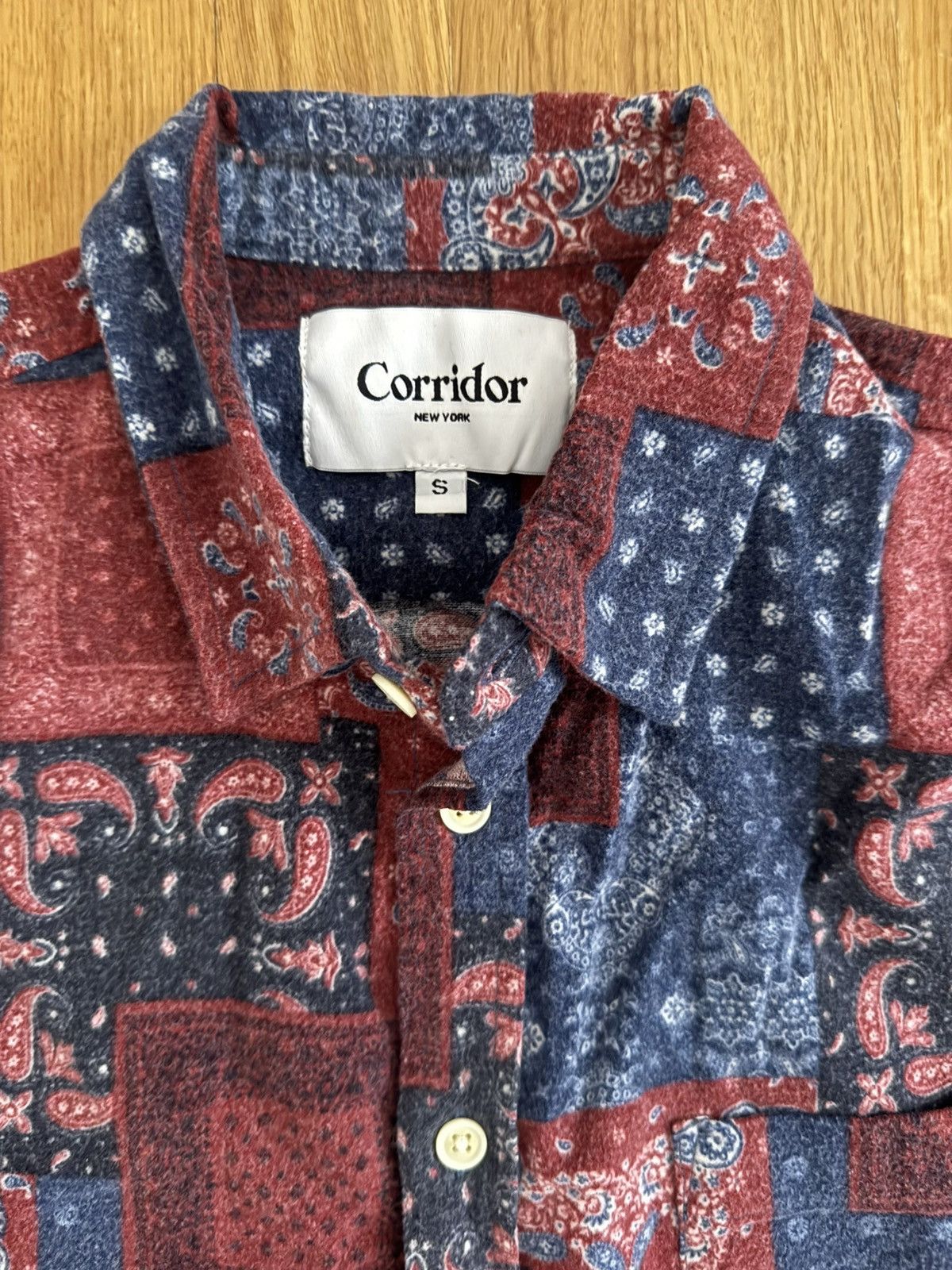 Corridor Corridor Bandana Flannel Long Sleeve - patchwork like print Size US S / EU 44-46 / 1 - 2 Thumbnail