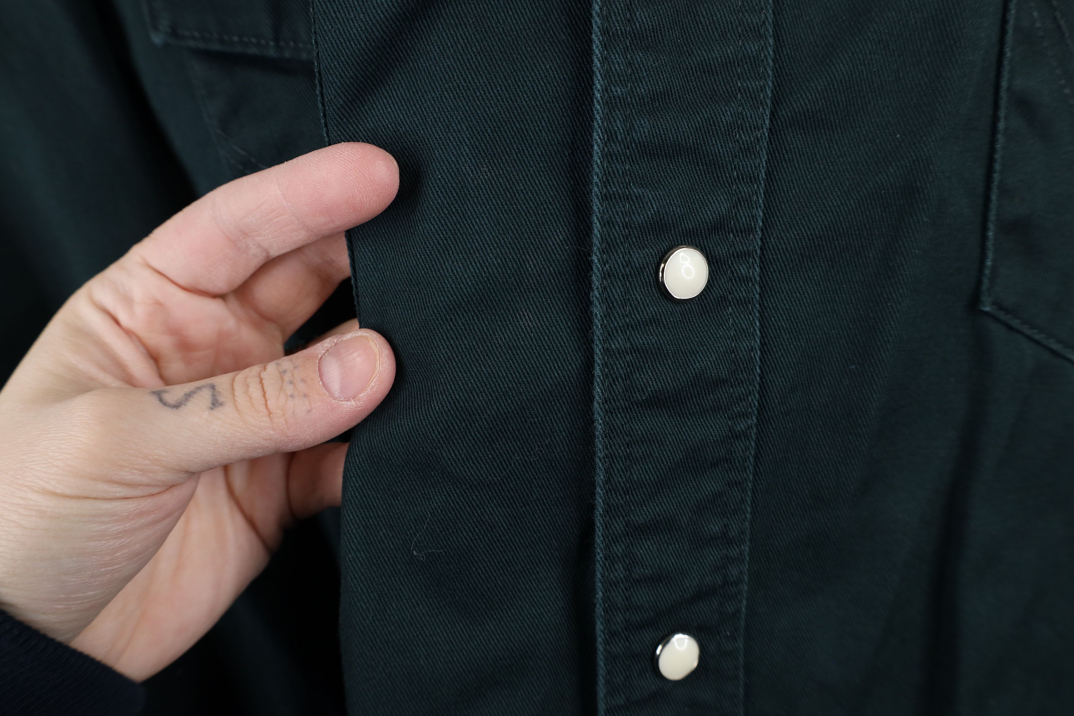 Vintage × Wrangler Vintage 90s Wrangler Cowboy Snap Button Shirt Dark Green Size US XXL / EU 58 / 5 - 6 Thumbnail