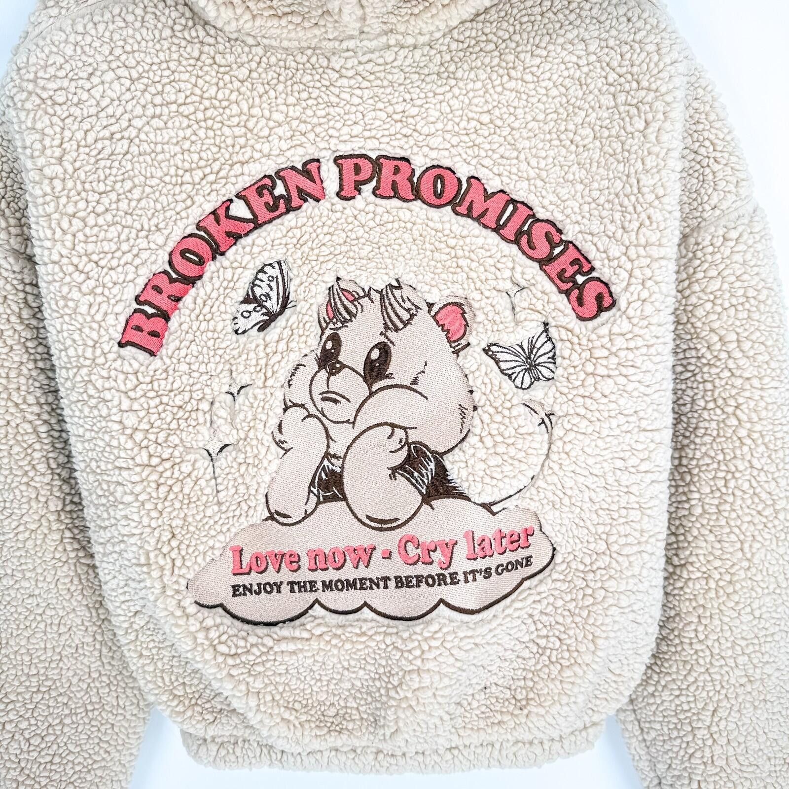 Broken Promises Co. Broken Promises Love Now Cry Later Sherpa Hoodie Womens S Size S / US 4 / IT 40 - 4 Thumbnail