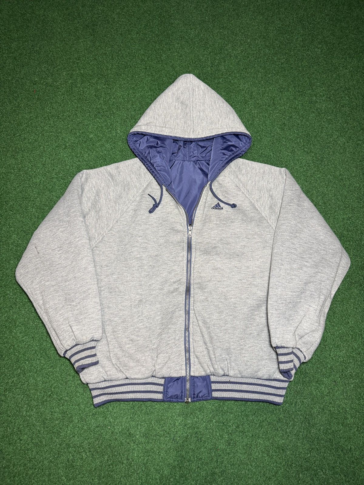 Adidas Vintage Adidas Y2K Reversible Full Zip Hooded Retro Jacket Size US M / EU 48-50 / 2 - 4 Thumbnail