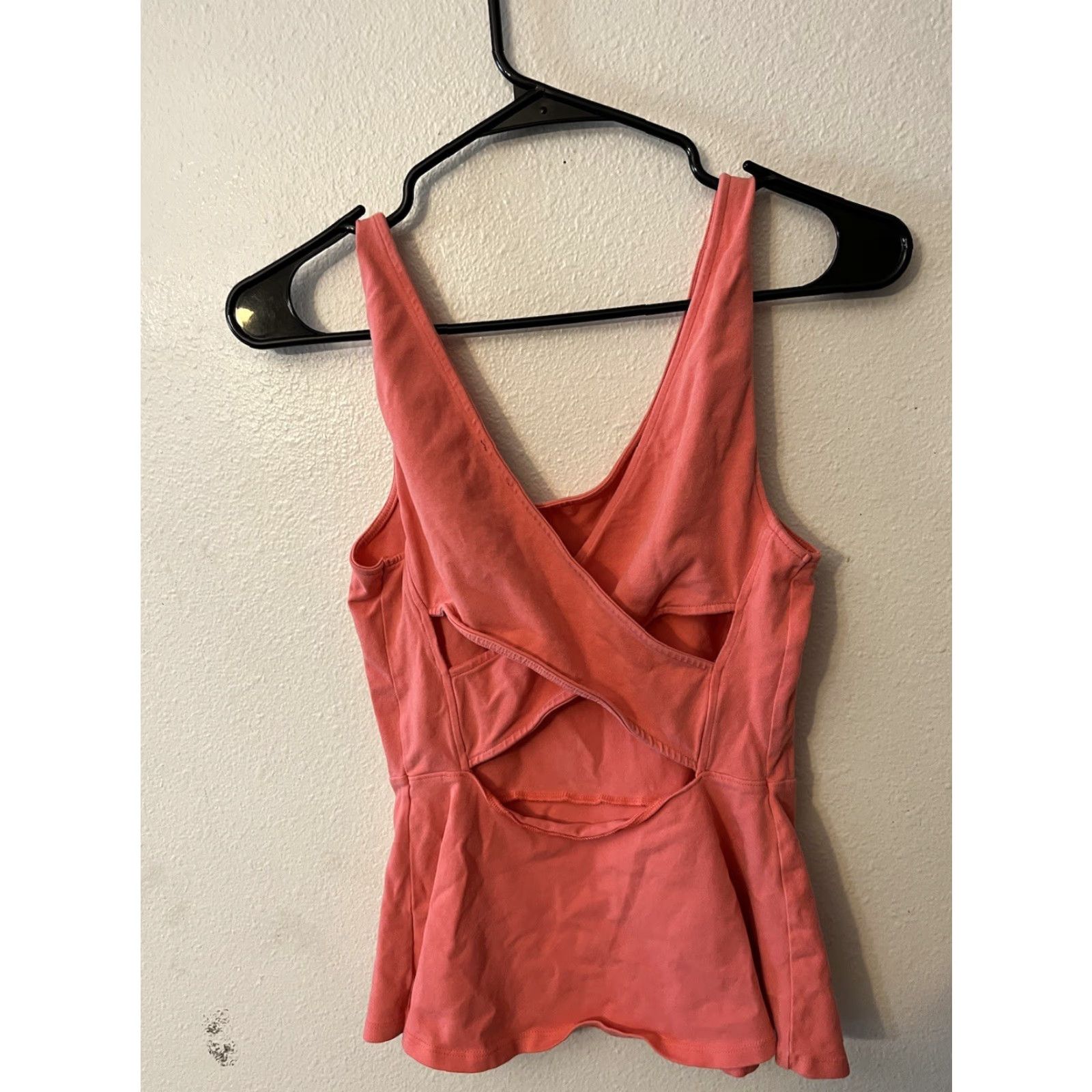 Express Express Pink Blouse Tank Top Peplum Back Strappy Coral Beach S Size S / US 4 / IT 40 - 3 Thumbnail
