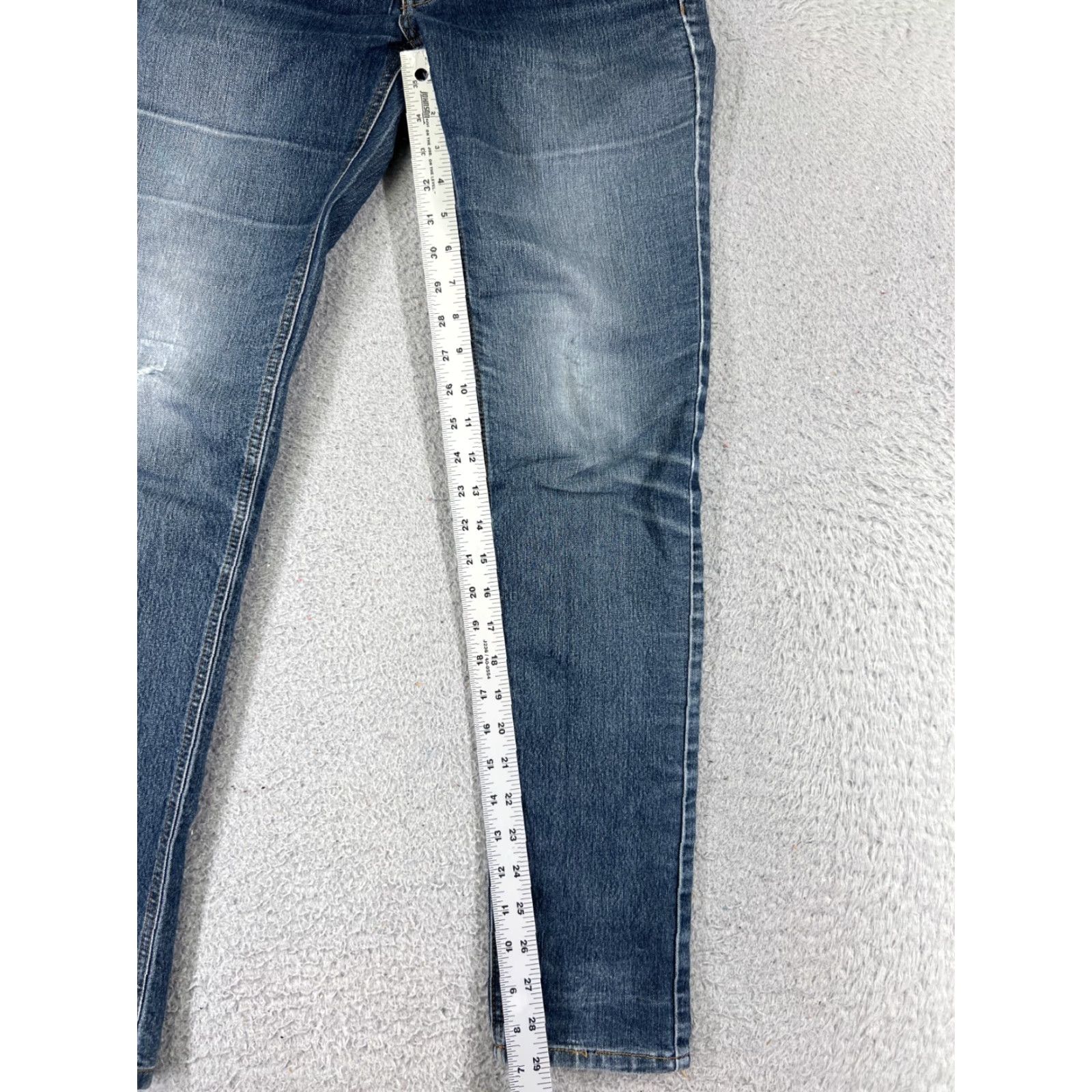 Ecko Unltd. Ecko Unltd Jeans Women Size 7 Skinny Low Rise Denim Medium Wash Blue Stretch 5-Pocket Womens Size 28" / US 6 / IT 42 - 7 Thumbnail