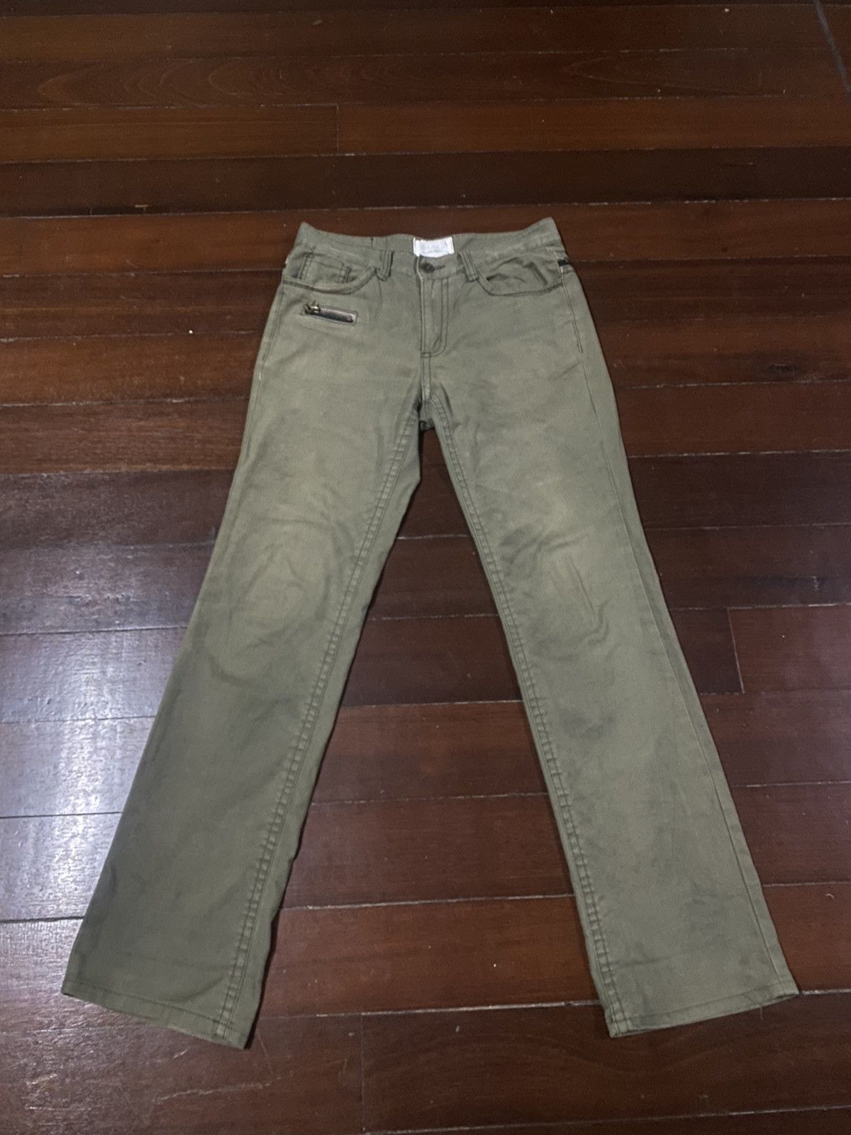 If Six Was Nine × Japanese Brand FIRE LOLITA JEANS ZIPPER OLIVE Size US 35 - 1 Thumbnail