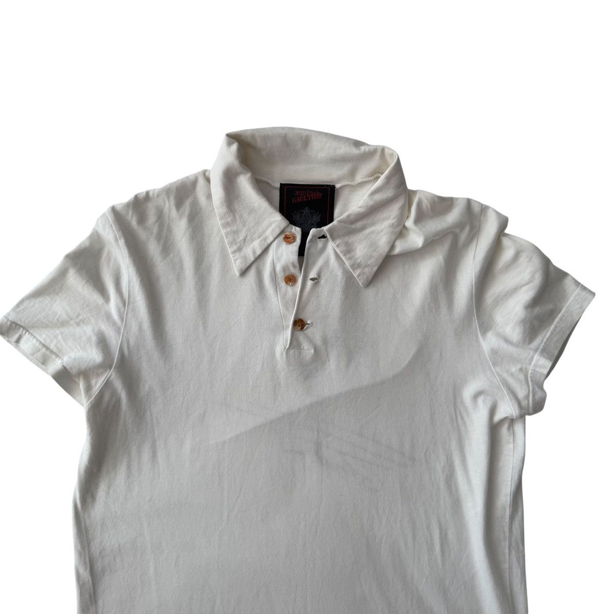 Jean Paul Gaultier Jean Paul Gaultier Graphic Polo Shirt White Size US S / EU 44-46 / 1 - 7 Thumbnail