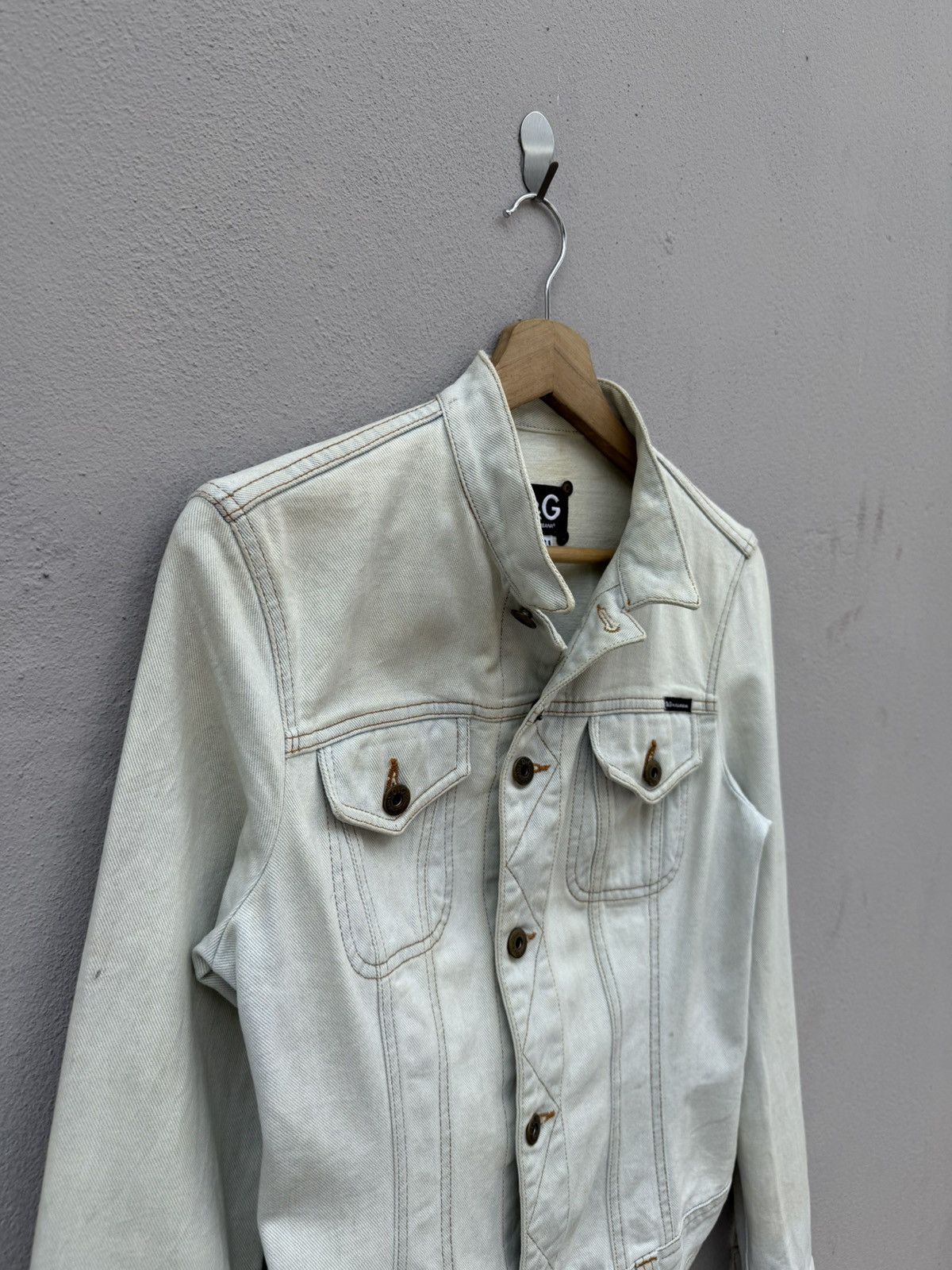 Dolce & Gabbana Dolce & Gabbana Acid Wash Denim Trucker Jacket Size S / US 4 / IT 40 - 8 Thumbnail
