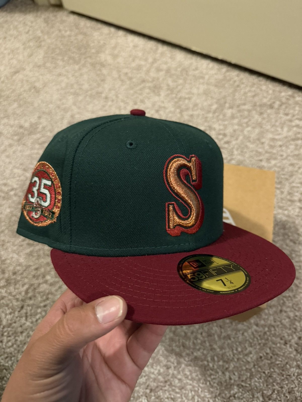 New Era 7 1/4 New Era Seattle Mariners 35th Anniversary Fitted Size ONE SIZE - 1 Thumbnail