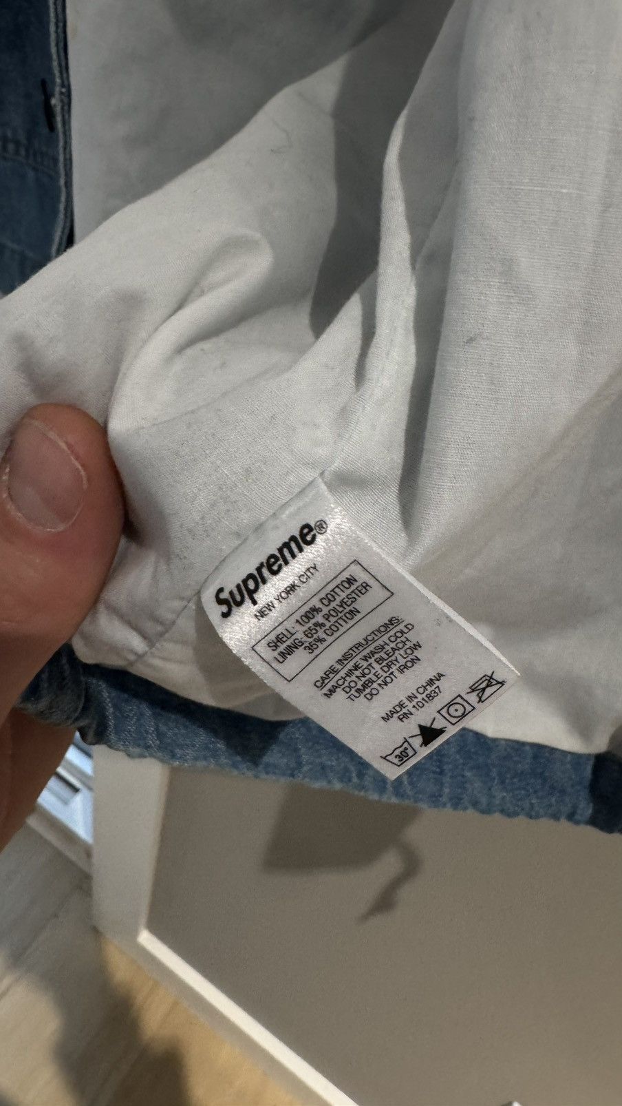 Supreme Supreme Denim Parka Jacket Coat ss14 classic logo rare Size US XL / EU 56 / 4 - 15 Thumbnail