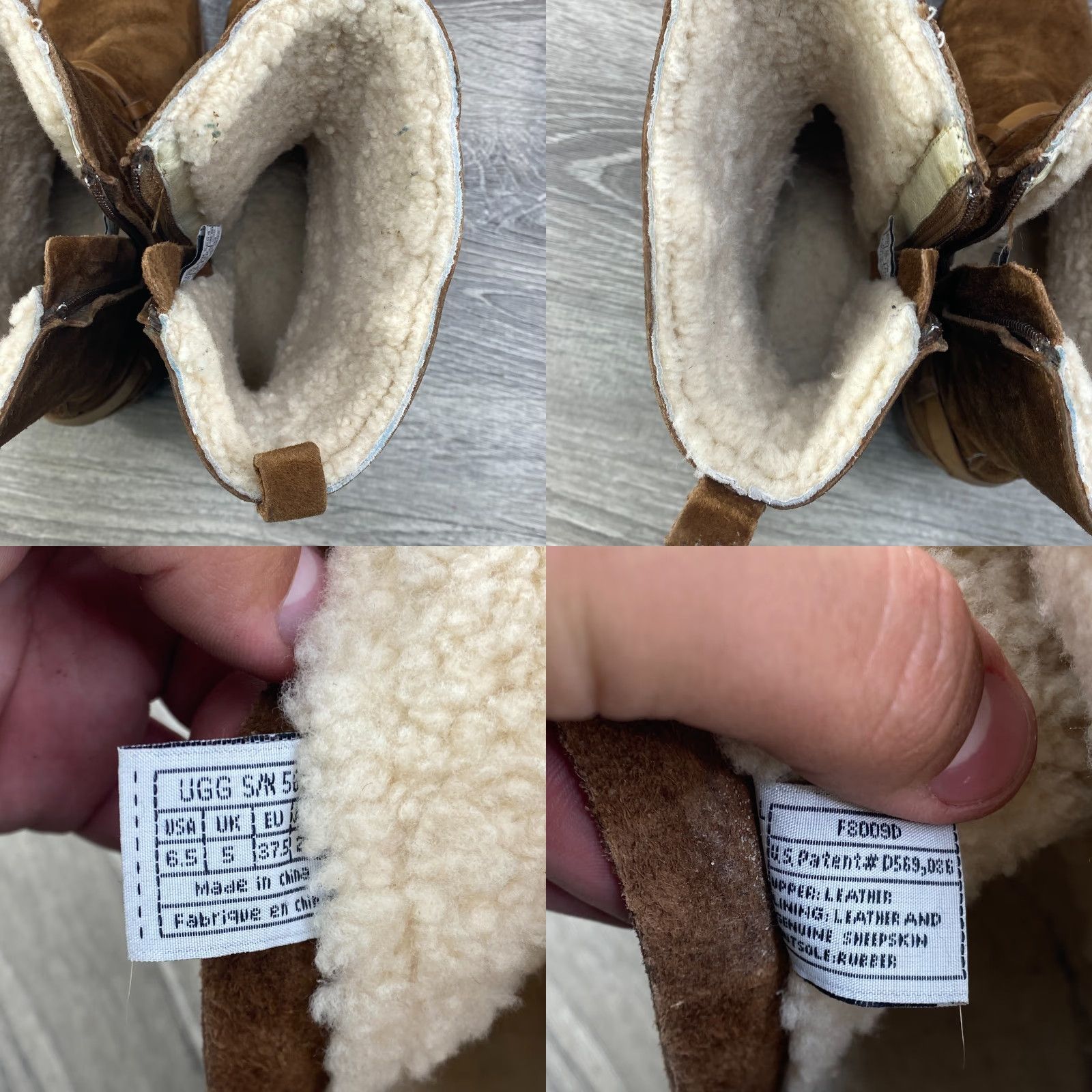 Ugg UGG Womens 6.5 Biker Boots Motorcycle Brown Suede Leather Endell Harness Shearling Size US 5 / IT 35 - 8 Thumbnail