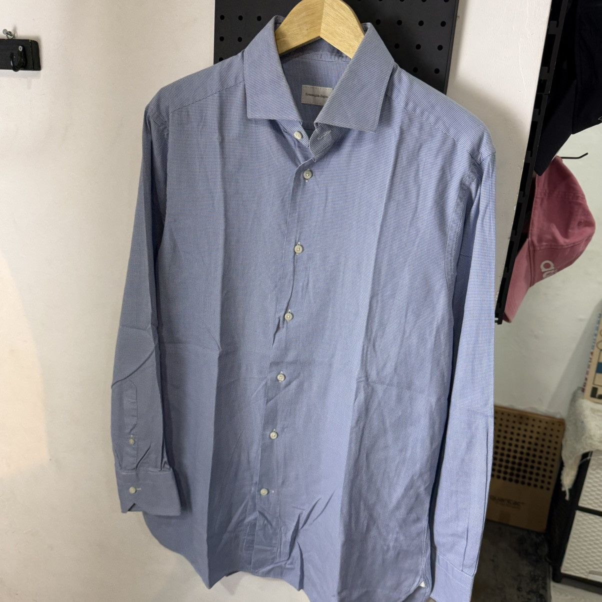 Ermenegildo Zegna Ermenegildo Zegna plaid blue long button shirt Size US M / EU 48-50 / 2 - 3 Thumbnail