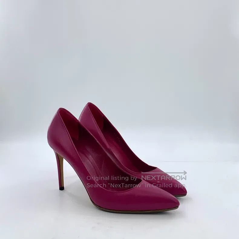 Gucci Gucci Rose pink leather pointed toe thin heel high heels Size US 8 / IT 38 - 2 Thumbnail