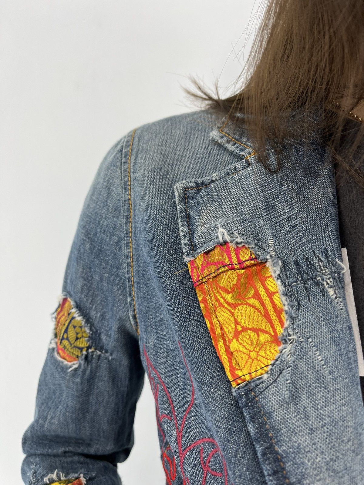 Bray Steve Alan × Japanese Brand Progetti & Prodotti Bray Vintage Y2K Denim Jacket Size S / US 4 / IT 40 - 6 Thumbnail