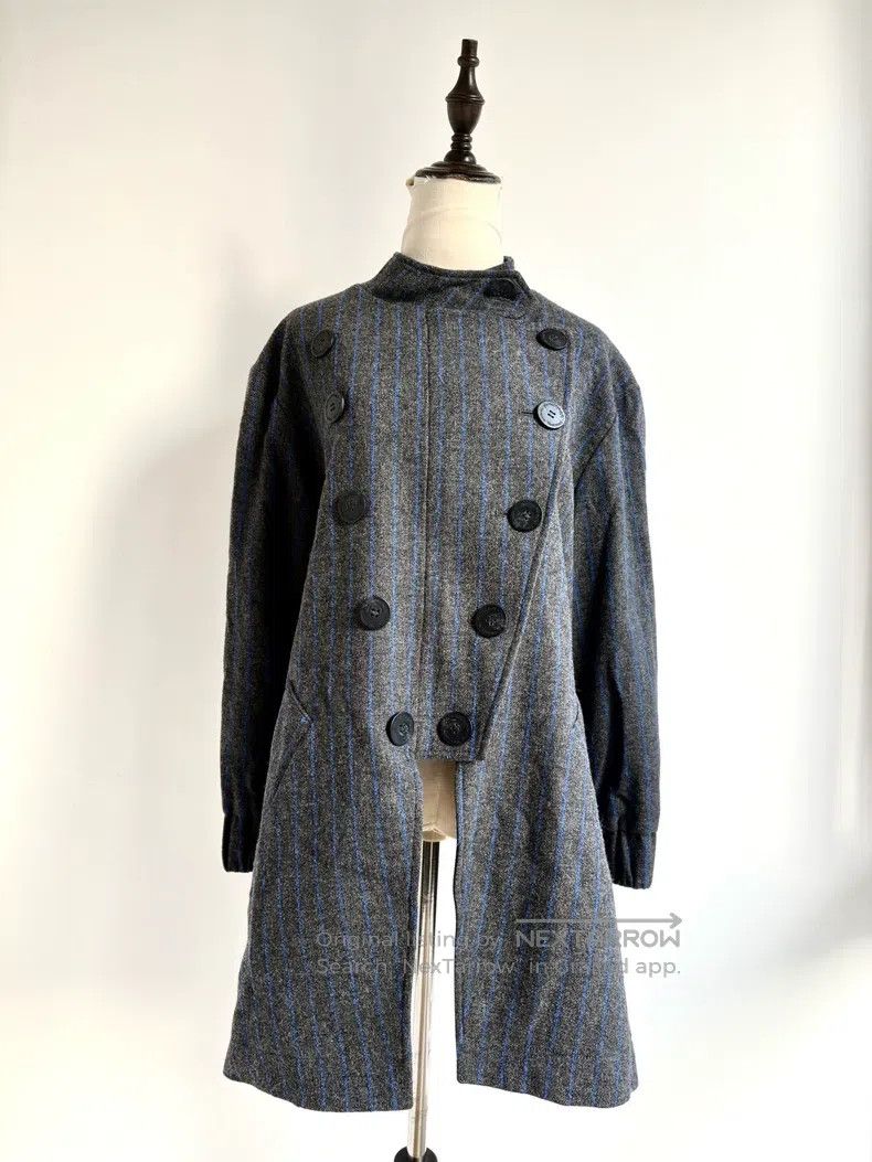 Vivienne Westwood Vivienne Westwood Vintage Gray Blue Striped Napoleon Overc Size XS / US 0-2 / IT 36-38 - 2 Thumbnail