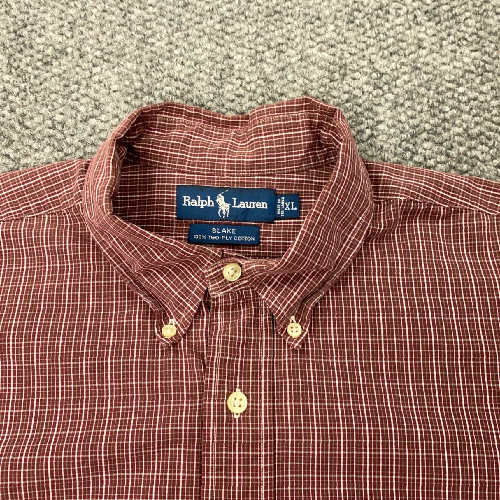 Ralph Lauren VINTAGE Ralph Lauren Blake Shirt Mens XL Red Plaid Button-Down Collar 90s Size US XL / EU 56 / 4 - 3 Thumbnail