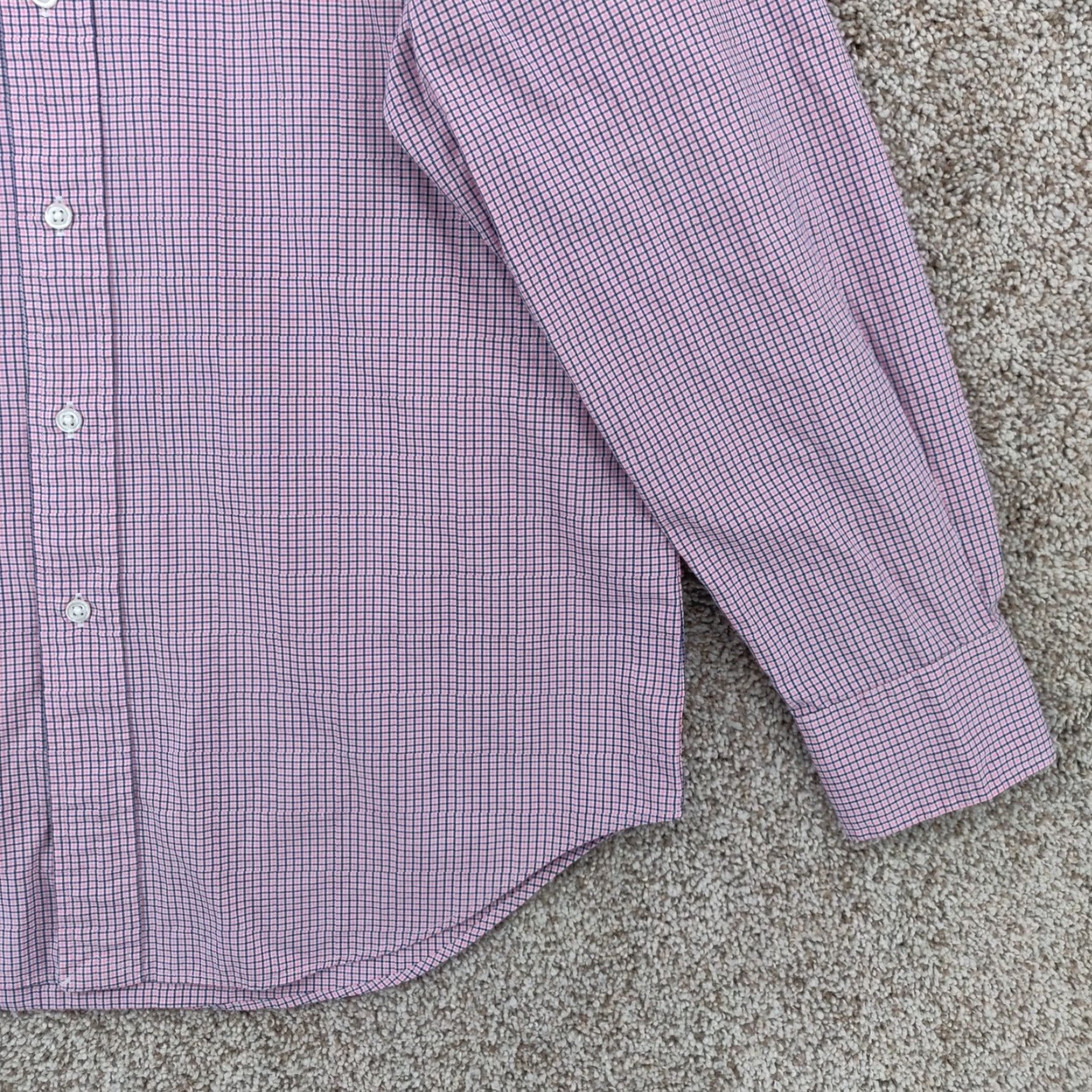 Polo Ralph Lauren VINTAGE Polo Ralph Lauren Shirt Regnt Classic Fit Mens 15.5 Pink Check Regent Classic Long Sleeve Button-Up Shirt Size US L / EU 52-54 / 3 - 4 Thumbnail
