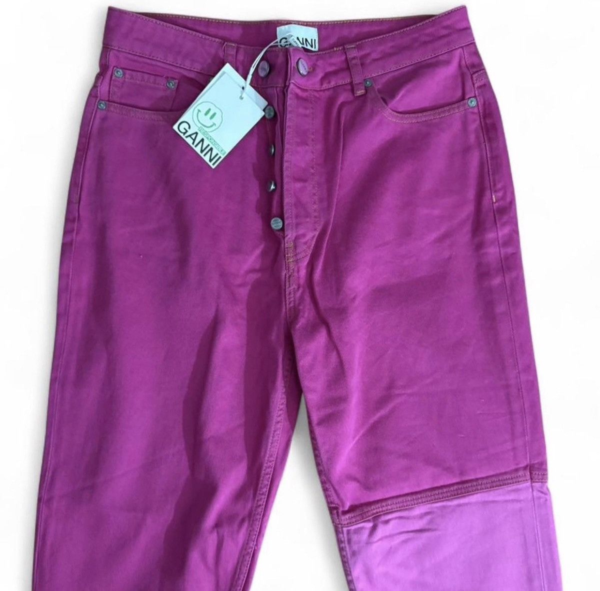 Ganni Ganni pink two-tone jeans Size 31" - 2 Thumbnail