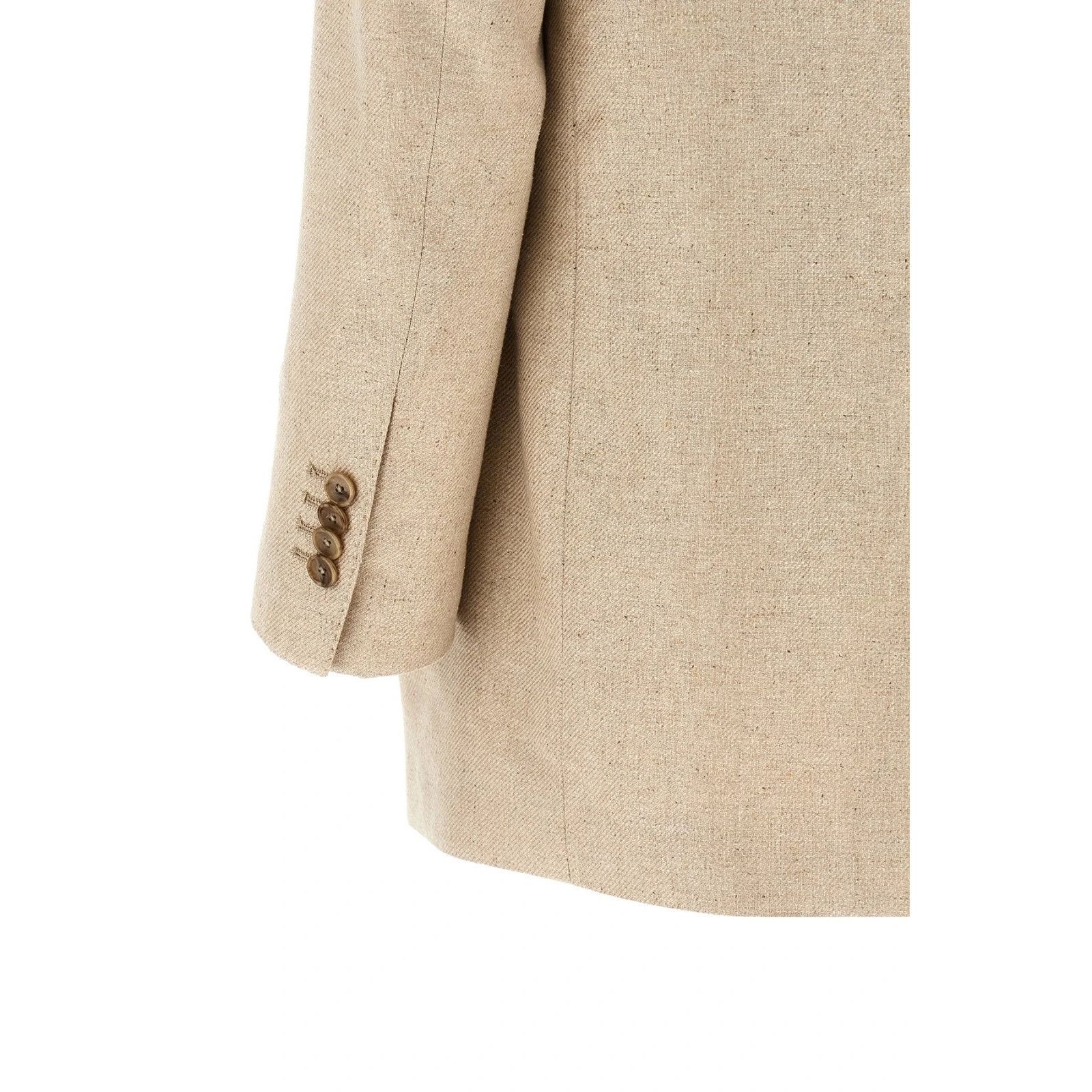 Tagliatore TAGLIATORE Cecily Beige Silk Blazer Jacket New & Authentic ( Size S / US 4 / IT 40 - 4 Thumbnail