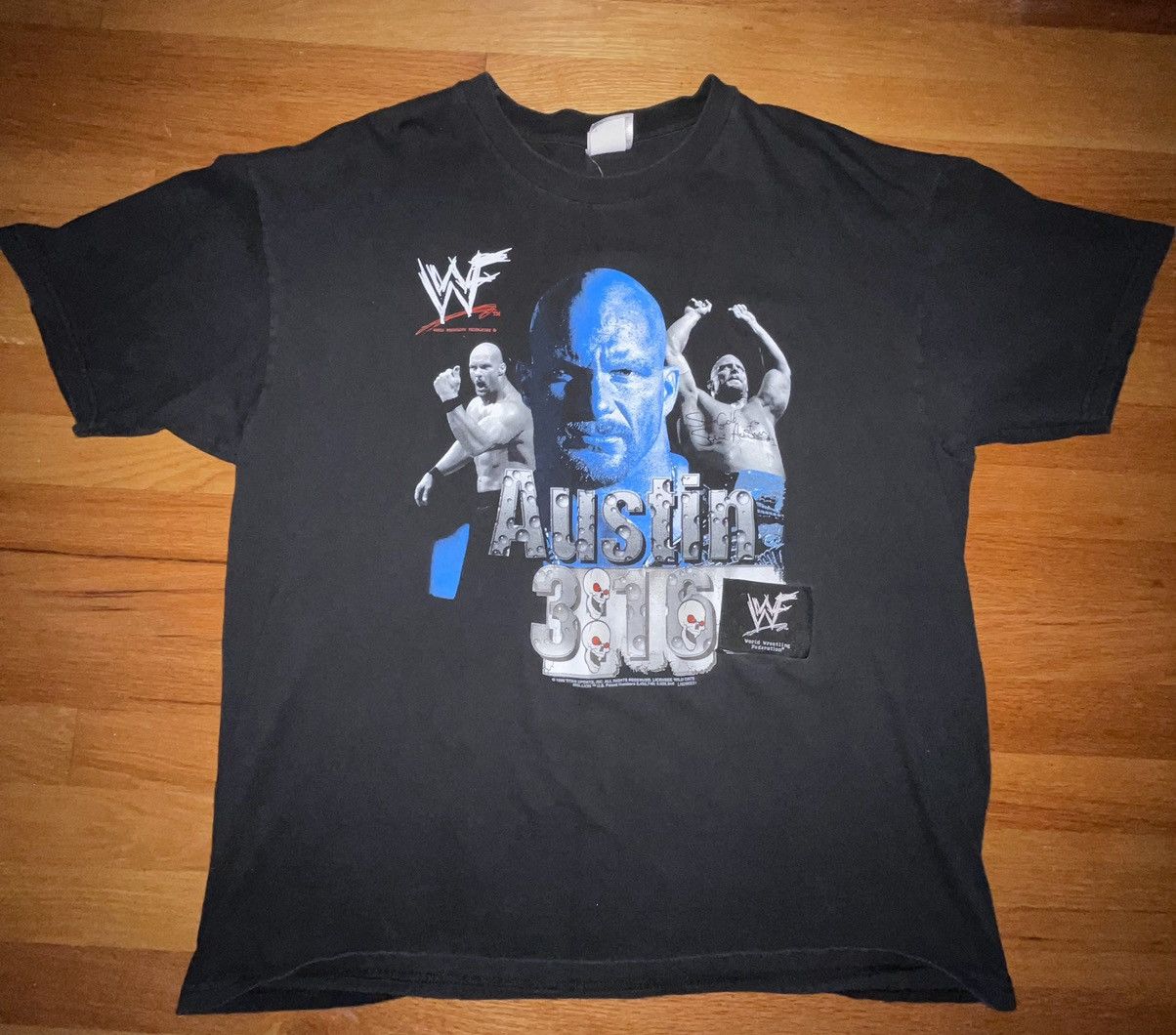 image of 1998 Wwe Stone Cold Steve Austin Vintage Shirt () in Black, Men's (Size XL)