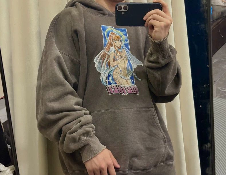 Saint Michael Saint Michael Beautiful girl printed hoodie Size US XL / EU 56 / 4 - 4 Thumbnail