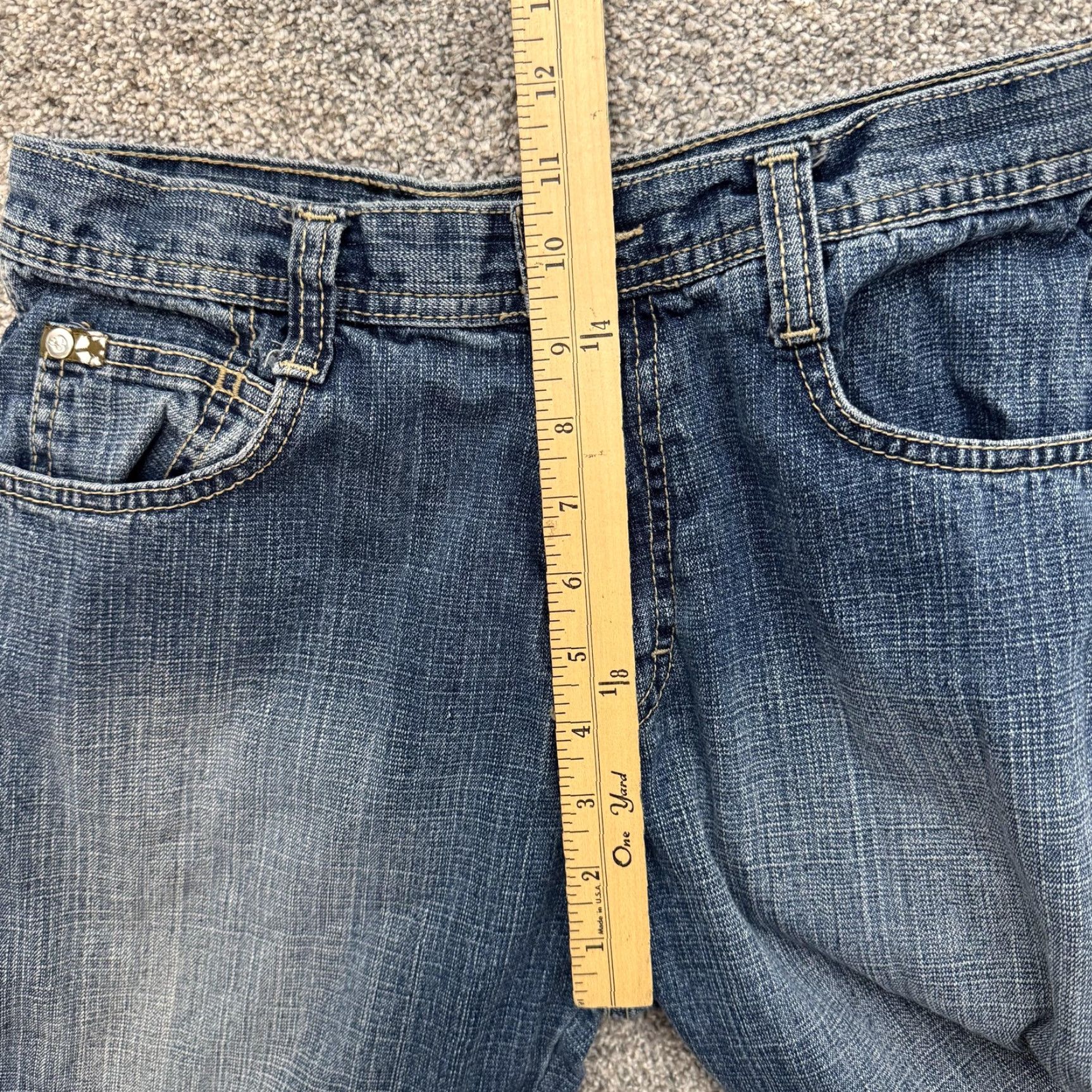 Southpole Southpole Jeans Womens 18 Blue Denim Relaxed Straight Leg Classic 100% Cotton Size 40" / US 18 - 4 Thumbnail