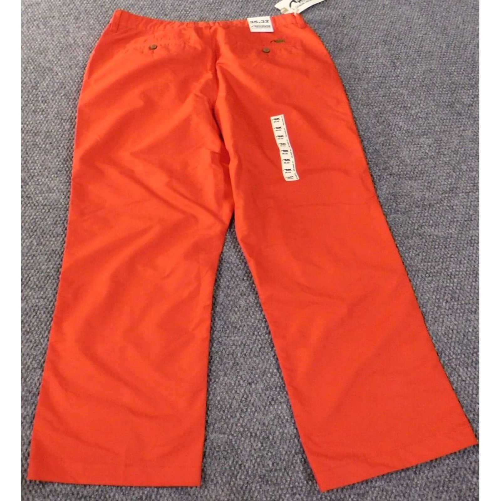 Mountain Khakis mountain khakis Pants Mens 35x28 Orange Relaxed Fit Outdoor Casual Hiking Cotton Polyester Straight Leg 28in Inseam Size US 35 - 4 Thumbnail