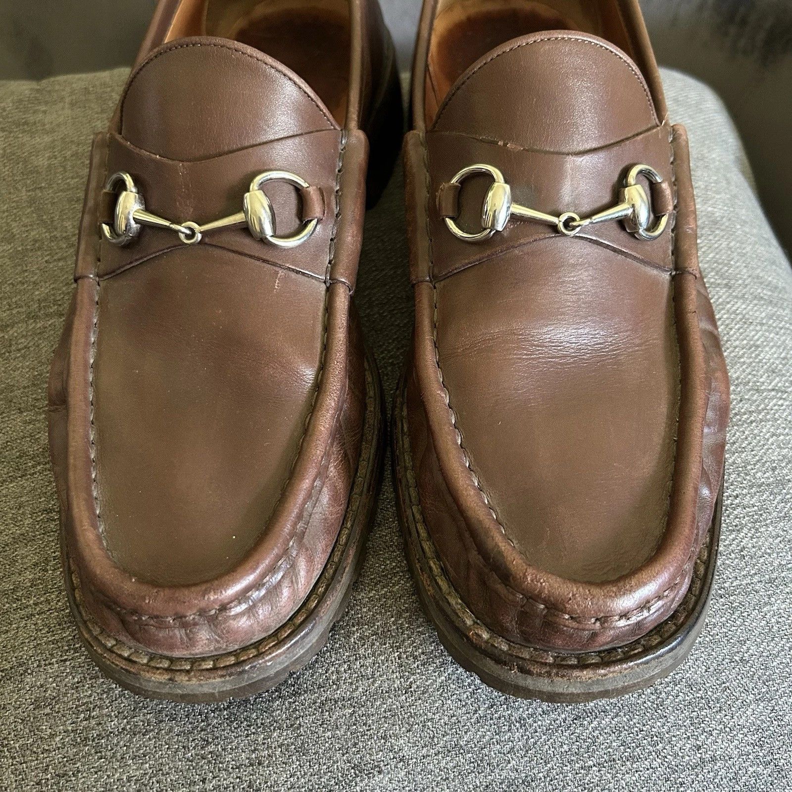 Gucci Gucci Horsebit Loafers Brown Leather 10 D Size US 10 / EU 43 - 10 Thumbnail