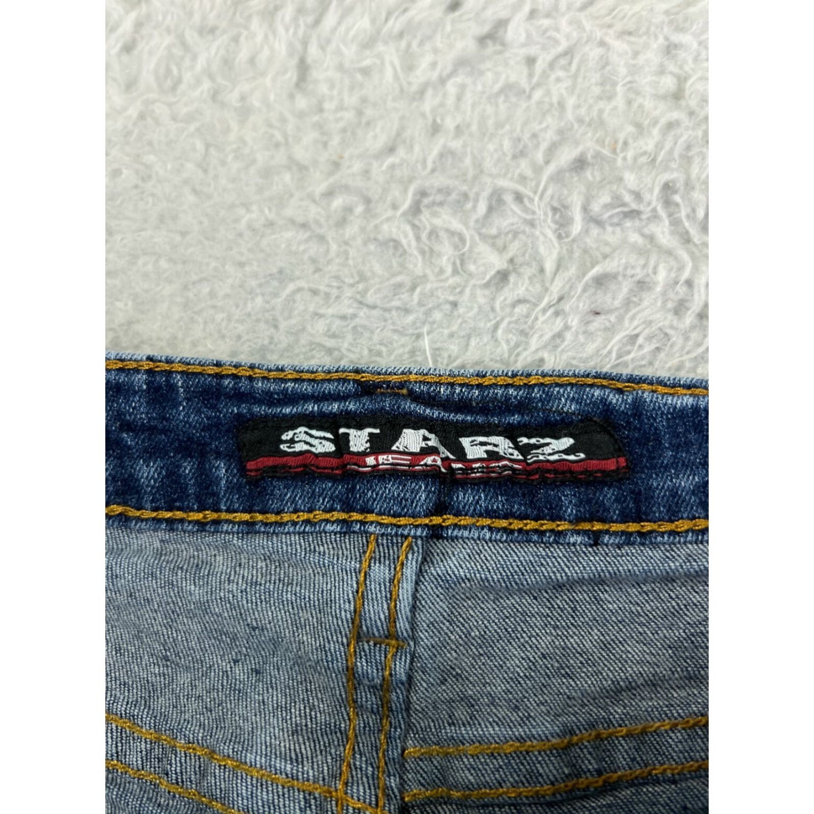 Denime Starz Women's Denim Jeans 9 Low Rise Straight Fit Embroidered Blue Cotton Casual Pants Size 30" / US 8 / IT 44 - 6 Thumbnail