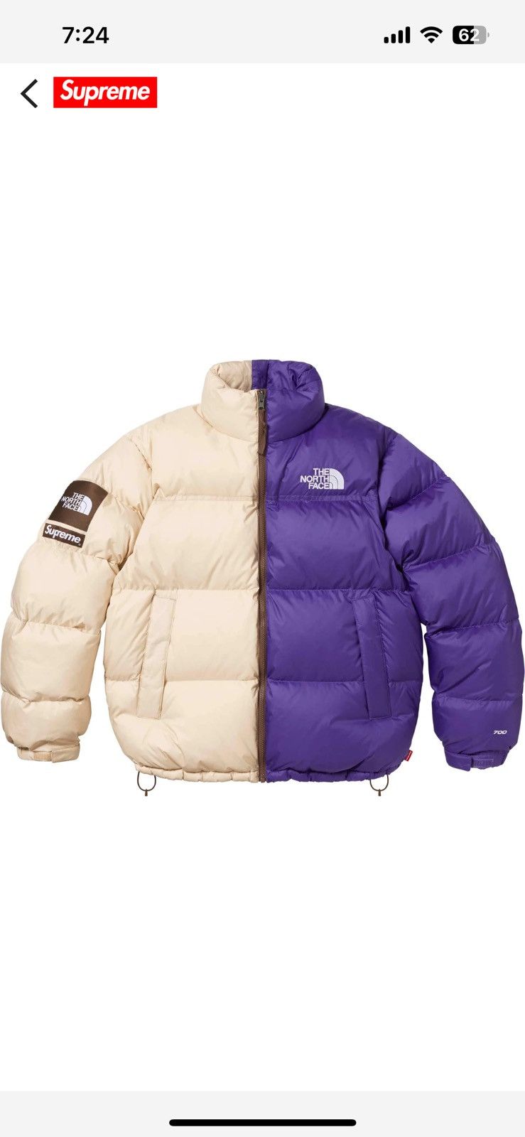 Supreme × The North Face Supreme The North Face Split Nuptse 