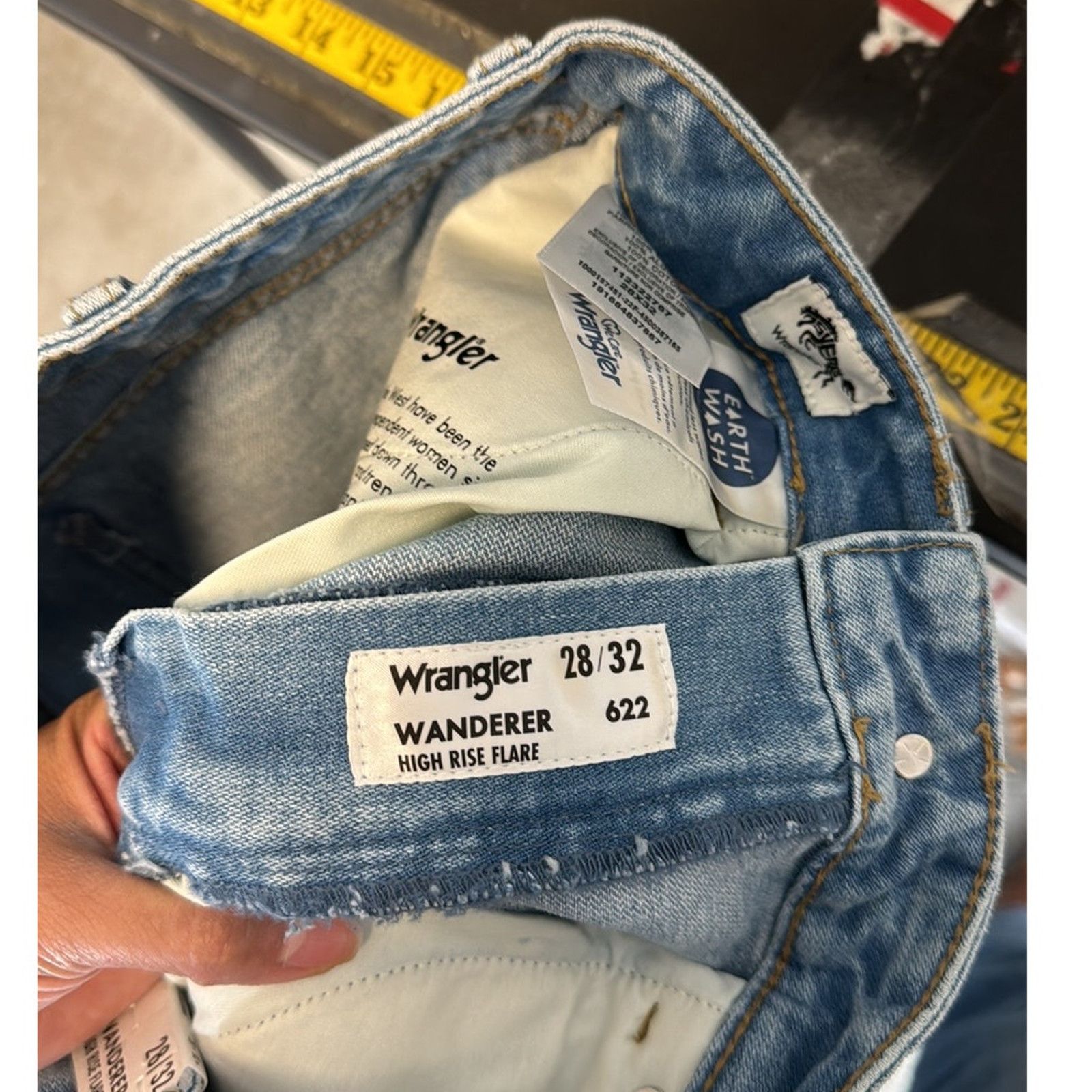 Wrangler ZOE ZEBRA WRANGLER FLARES raw hem high waisted western rodeo Size 27" / US 4 / IT 40 - 8 Thumbnail