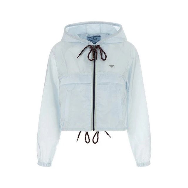Prada PRADA Light Blue Re-Nylon Jacket New & Authentic (Women's si Size S / US 4 / IT 40 - 1 Thumbnail