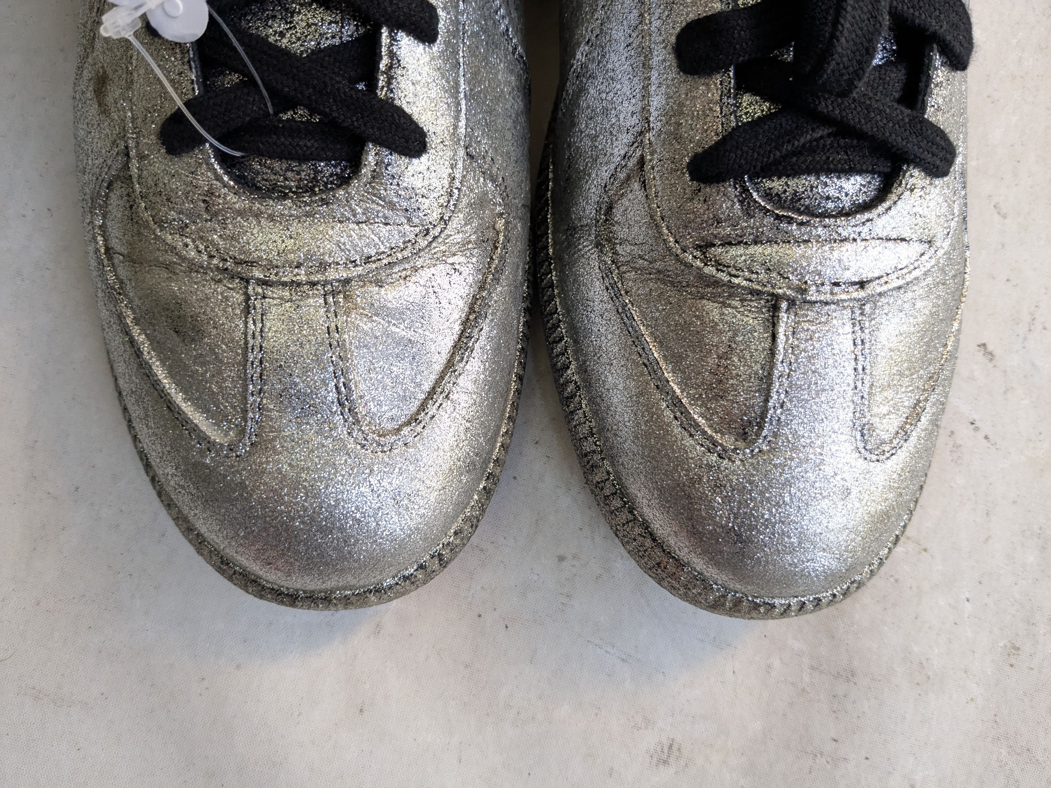Maison Margiela Maison Margiela GAT Replica Black Silver 12 45 Low Leather Size US 12 / EU 45 - 6 Thumbnail