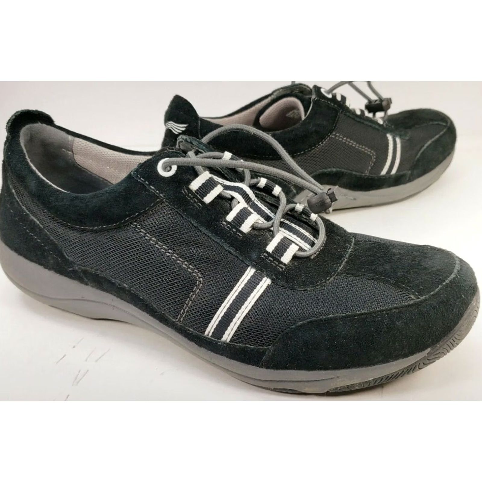 Dansko Dansko Womens Sneakers - Size 8.5M, 39EU, Black Suede & Synthetic No-Tie Laces - High Quality Shoe, Comfort, Size US 7 / IT 37 - 5 Thumbnail