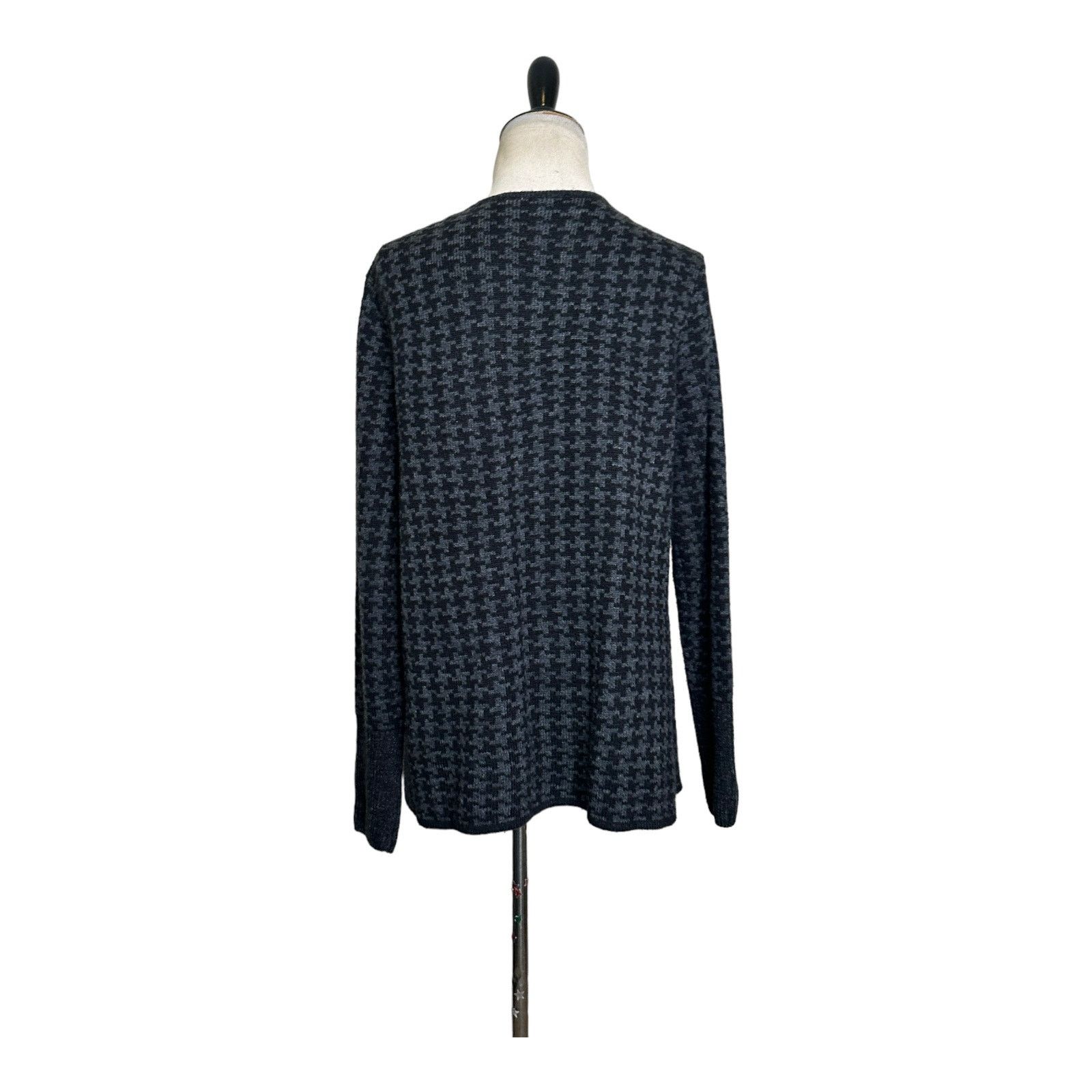 THAKOON Thakoon herringbone knit fringe cardigan sweater size Large Size L / US 10 / IT 46 - 2 Thumbnail