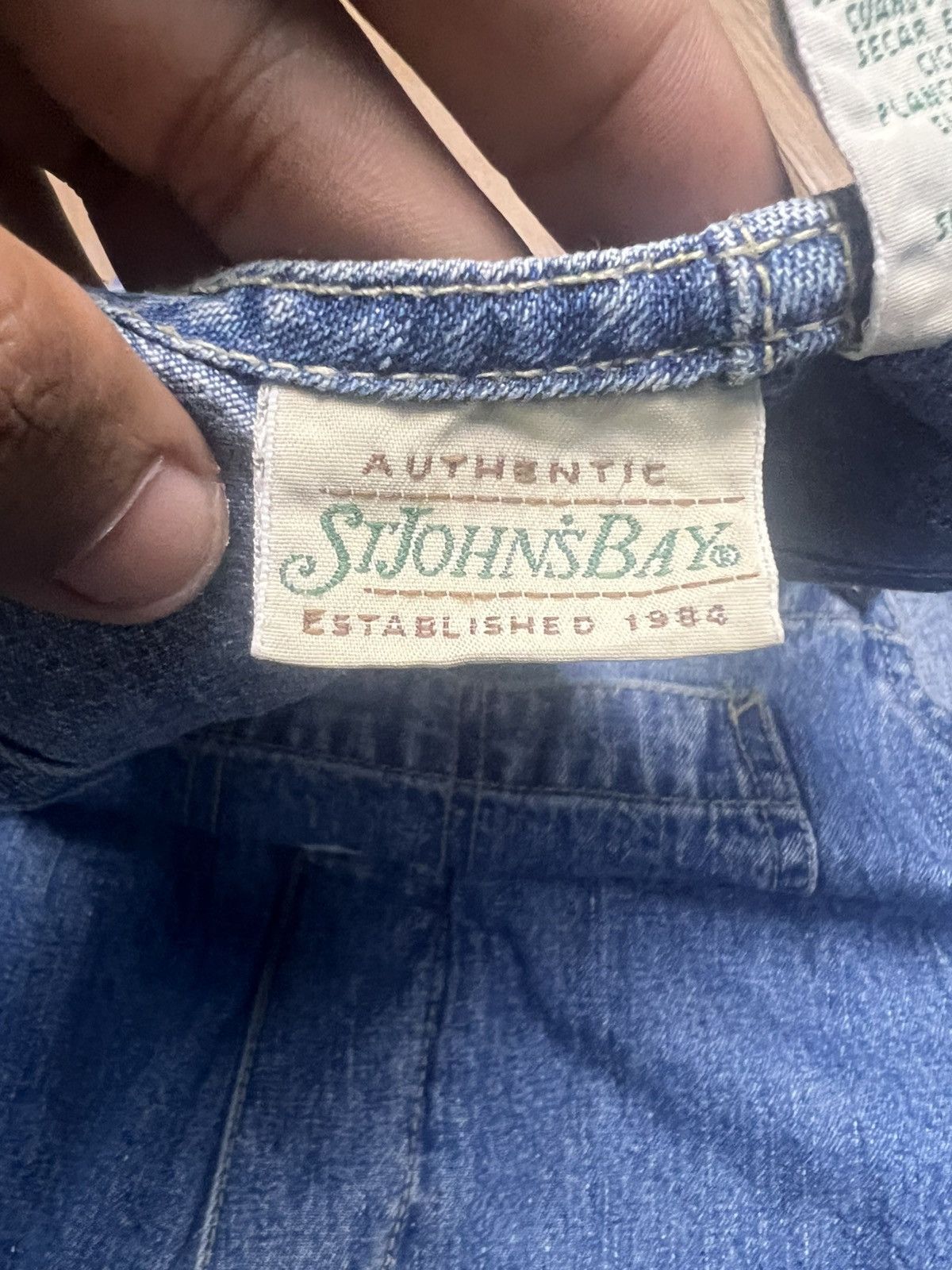 St. Johns Bay Vintage St. John's Bay (SJB) Denim Overalls - (42) Size US 37 - 8 Thumbnail