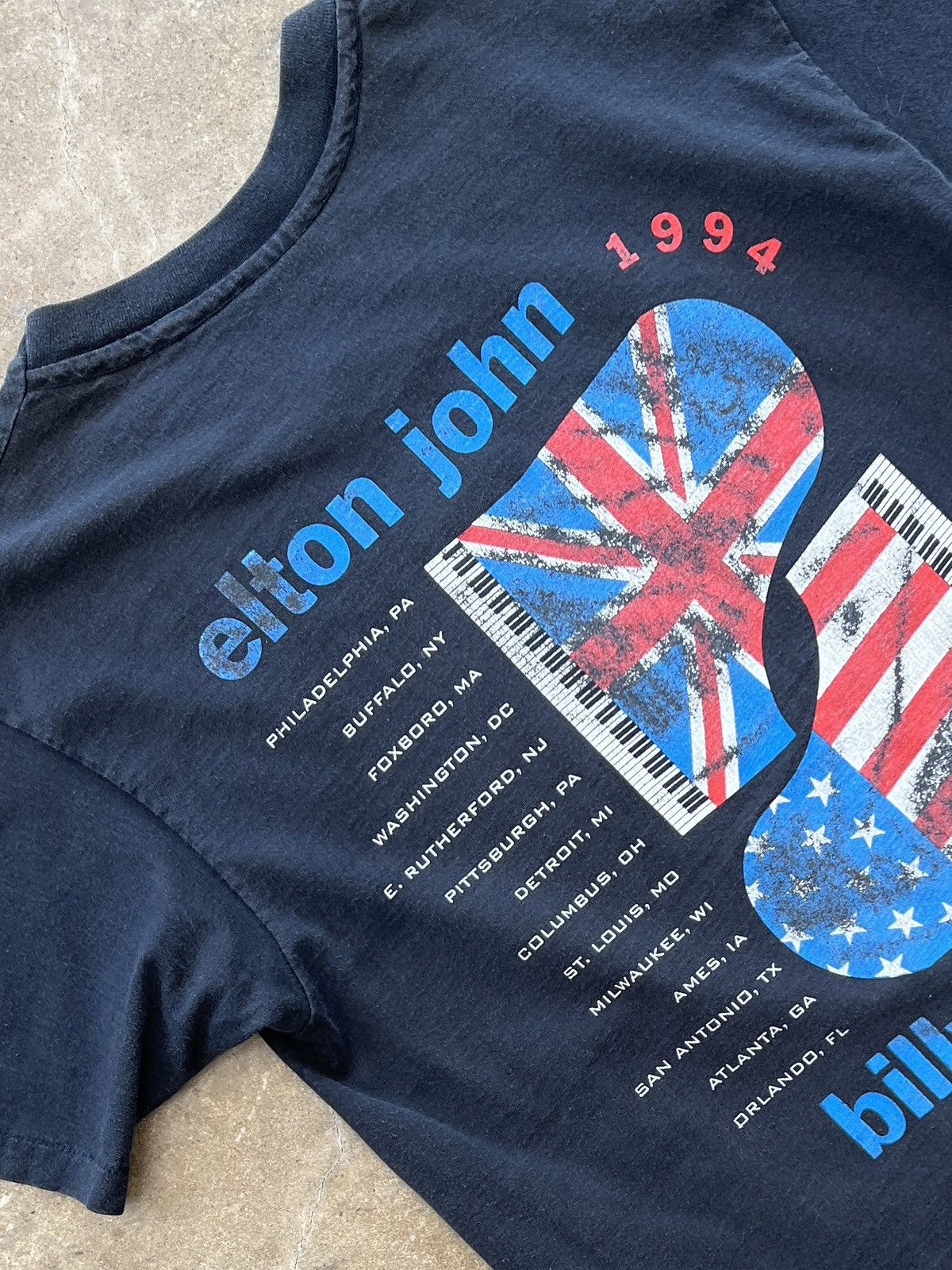 Band Tees Vintage 1994 Elton John Billy Joel North American Tour Large Size US L / EU 52-54 / 3 - 4 Thumbnail