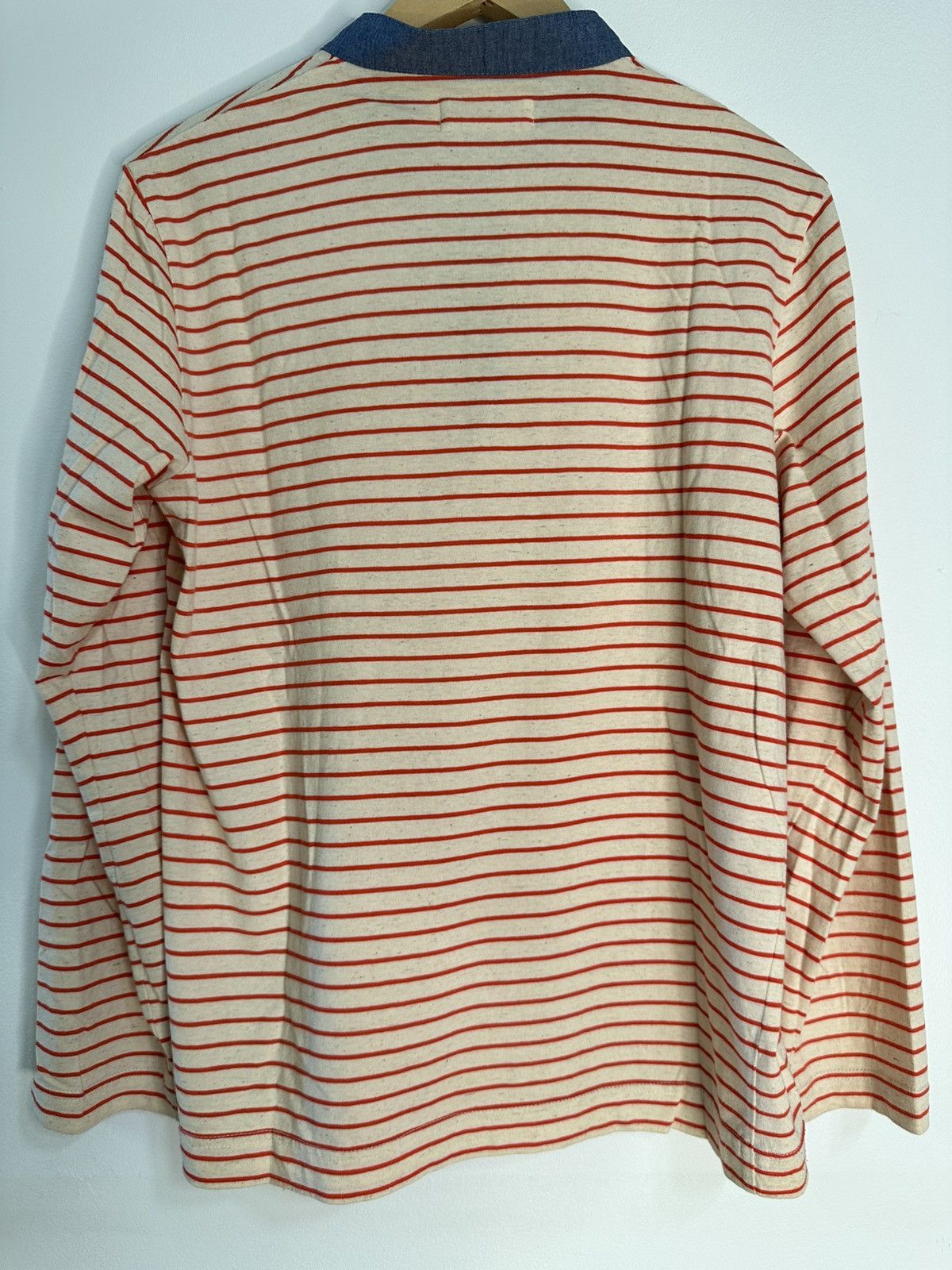 Creep CREEP Henley - Cream/Red Stripe - M Size US M / EU 48-50 / 2 - 2 Thumbnail